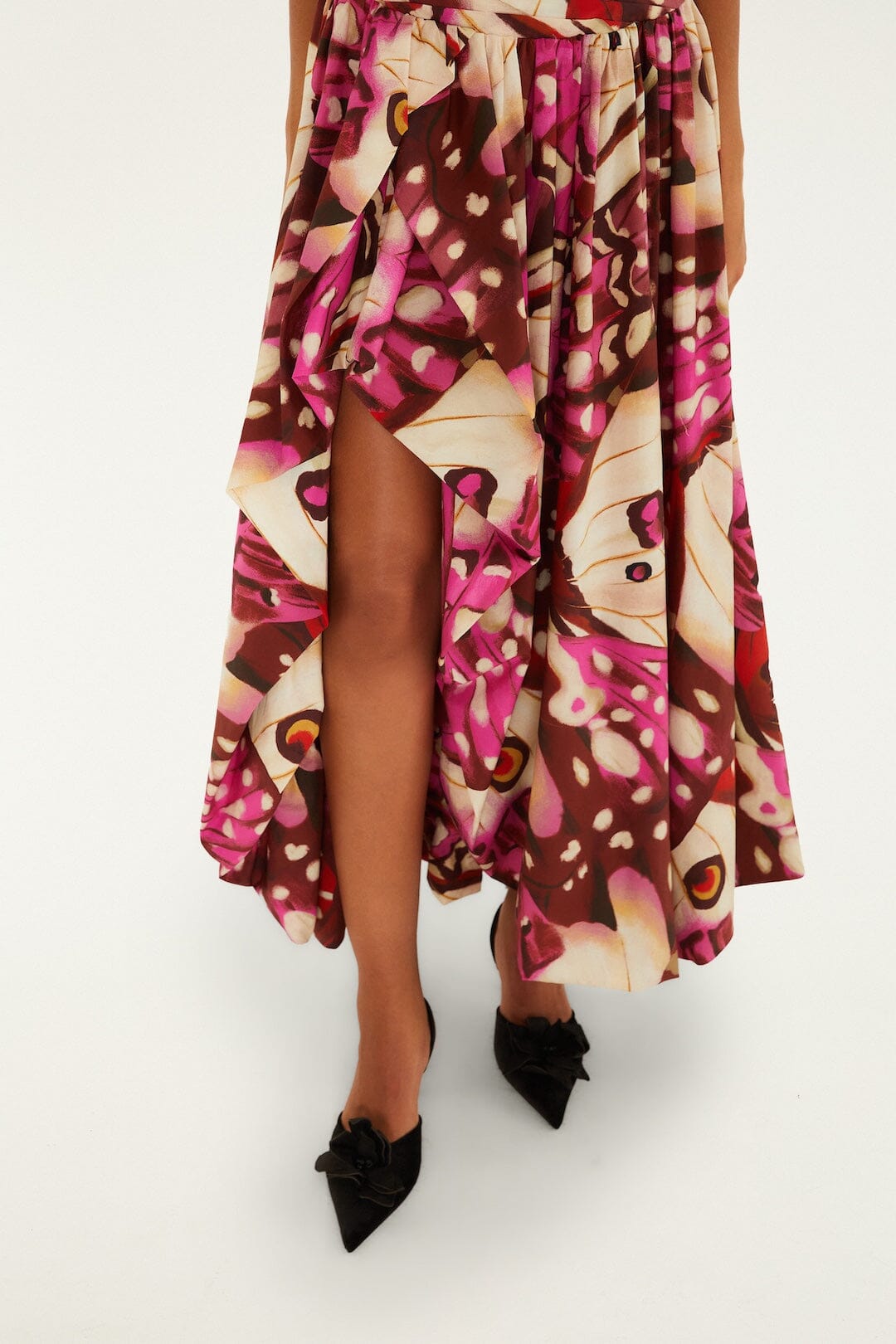 Borbofly Front Slit Balloon Maxi Dress
