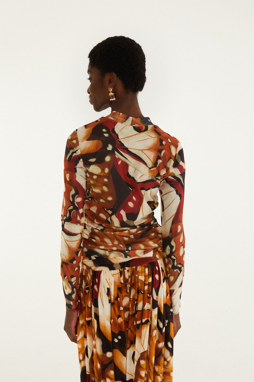 Borbofly Ruched Tulle Blouse