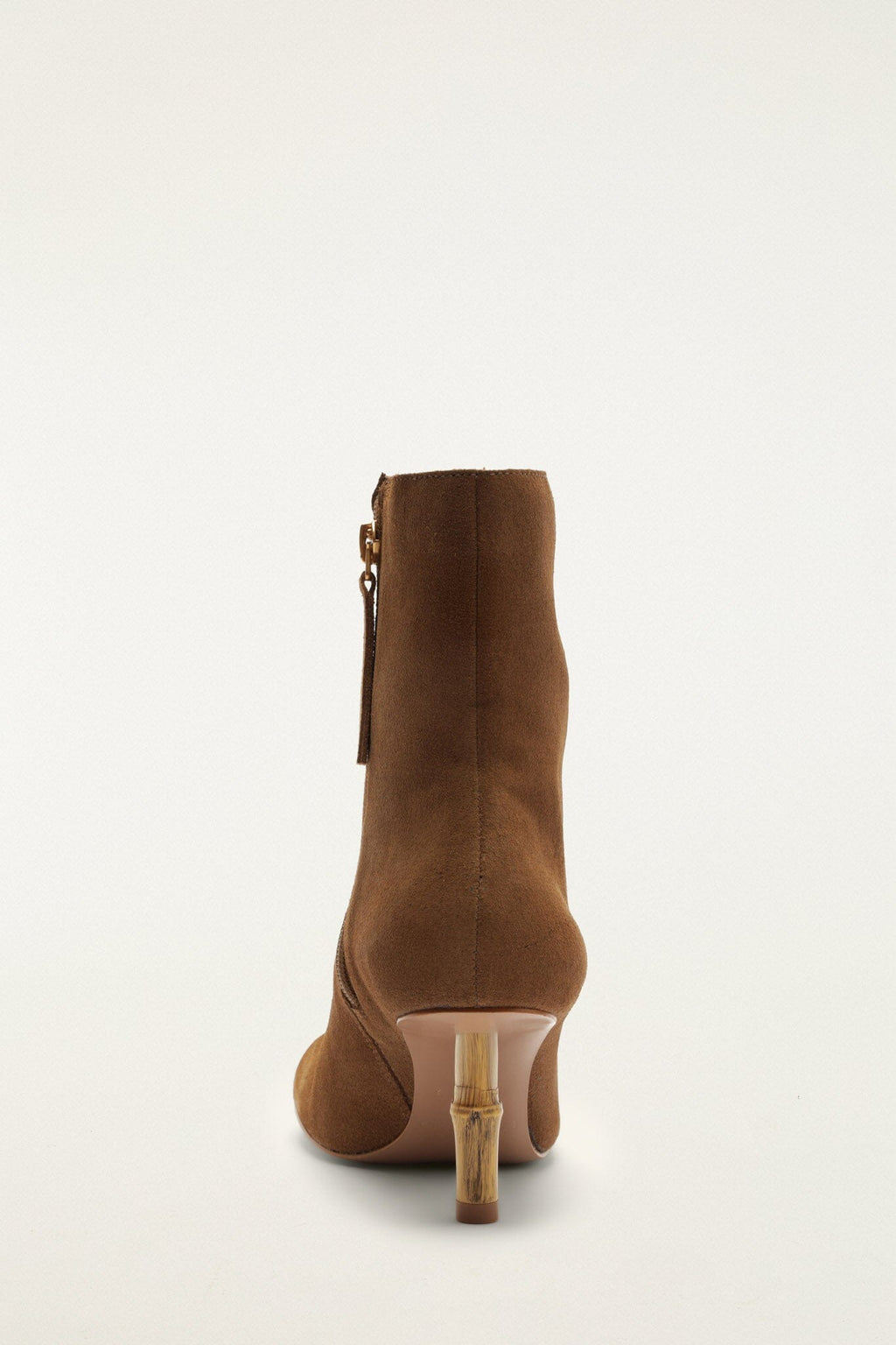 Brown Suede Bamboo Bootie