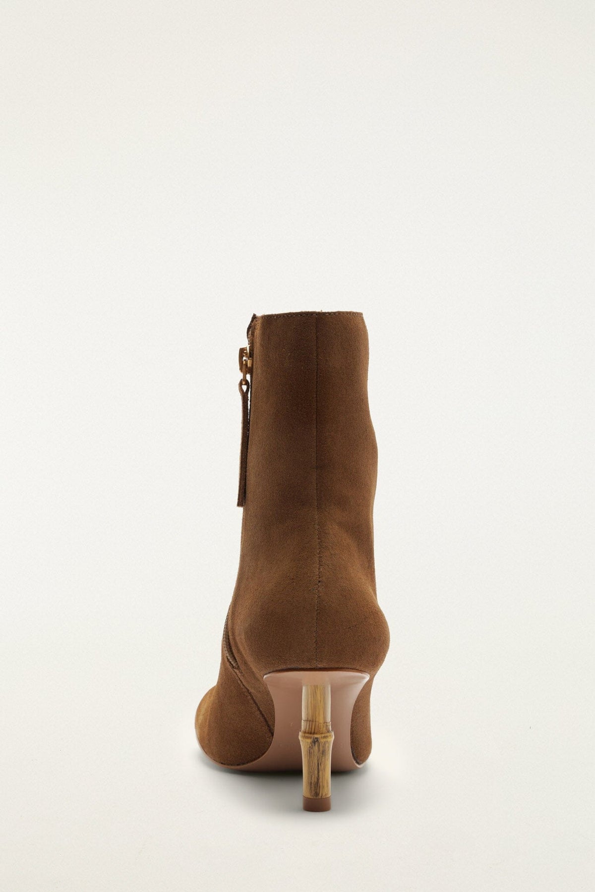 Brown Suede Bamboo Bootie