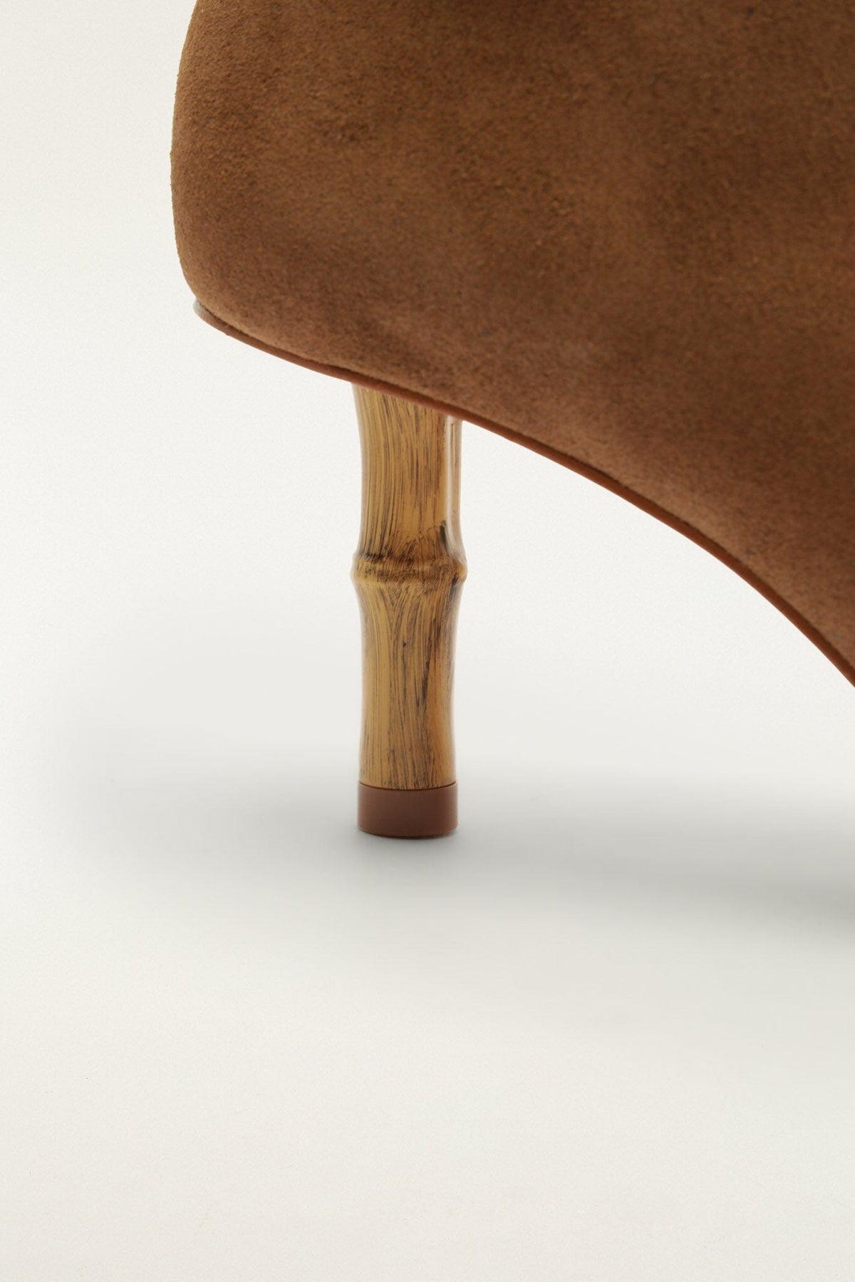 Brown Suede Bamboo Bootie