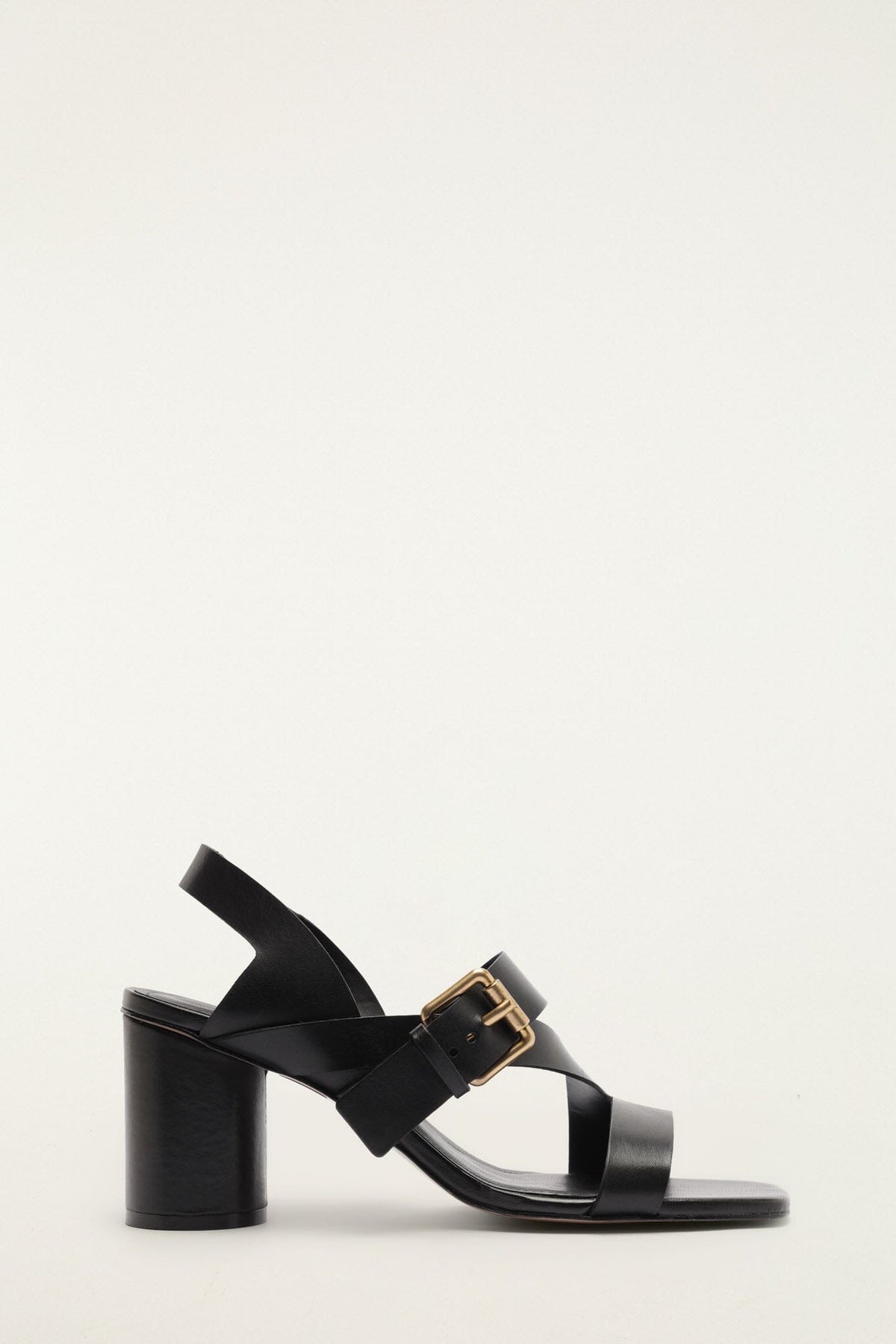 Buckle Block Helled Sandal