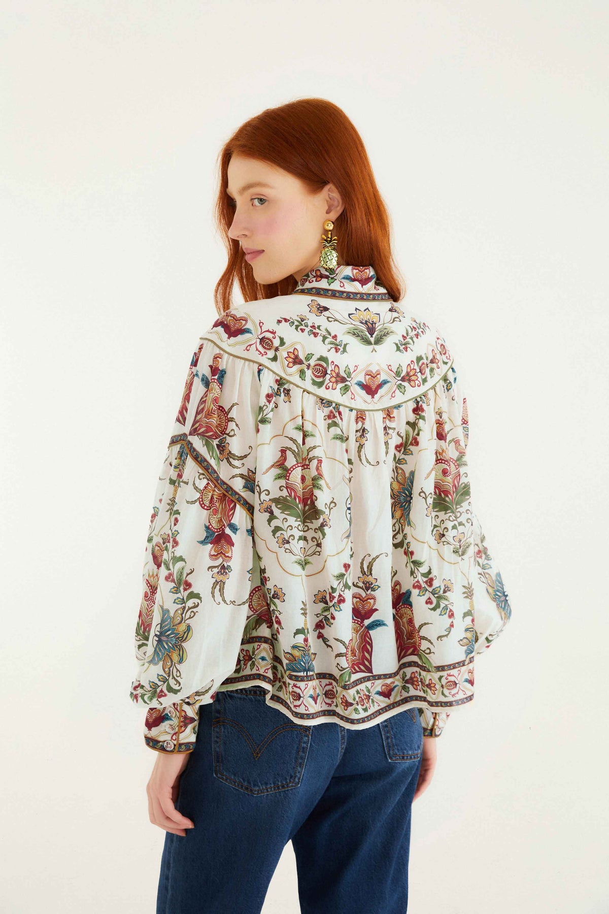 Cream Majestic Hearts Blouse