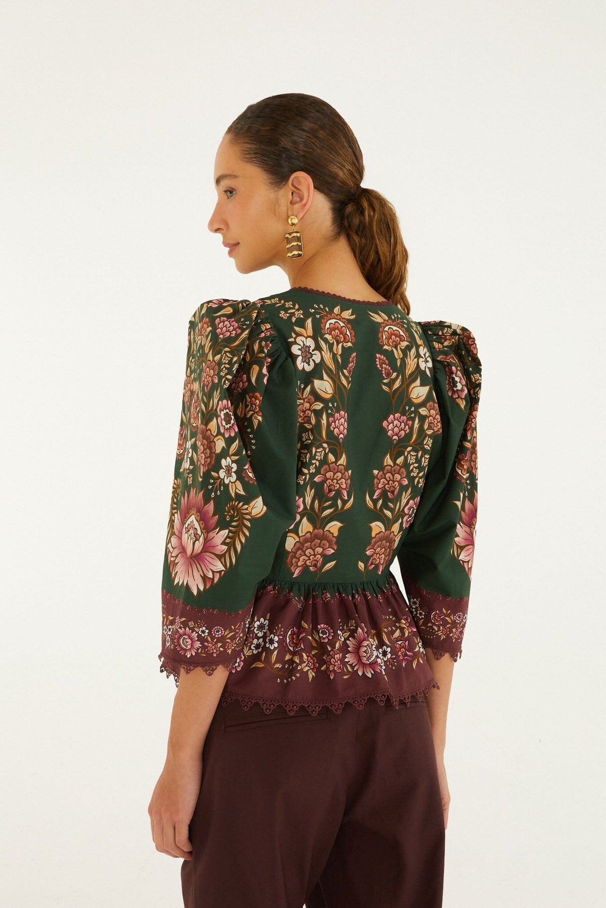 Daniela Lace Puff Sleeve Blouse