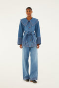 Denim Wide-Leg Pants