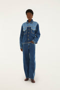 Details Studs Metal Denim Pants