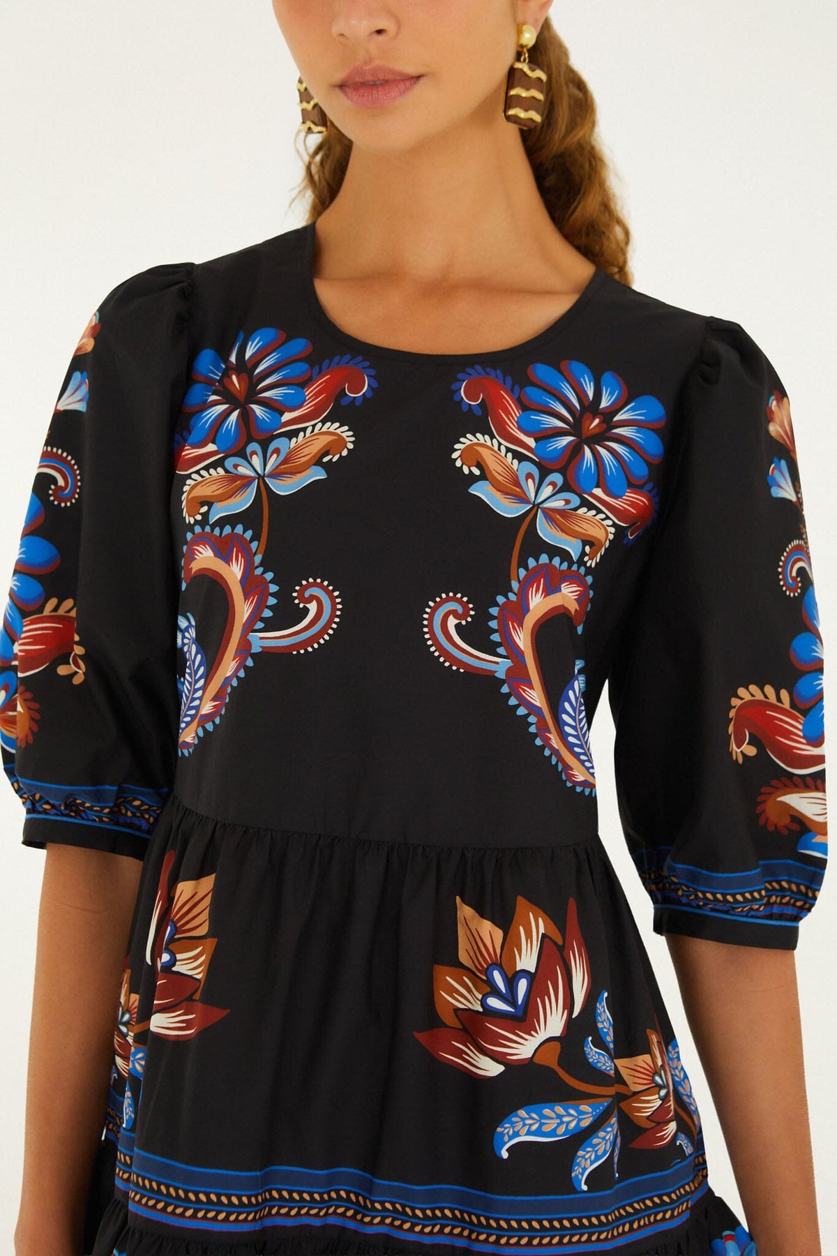 Energy Floral Ruffled Hem Mini Dress