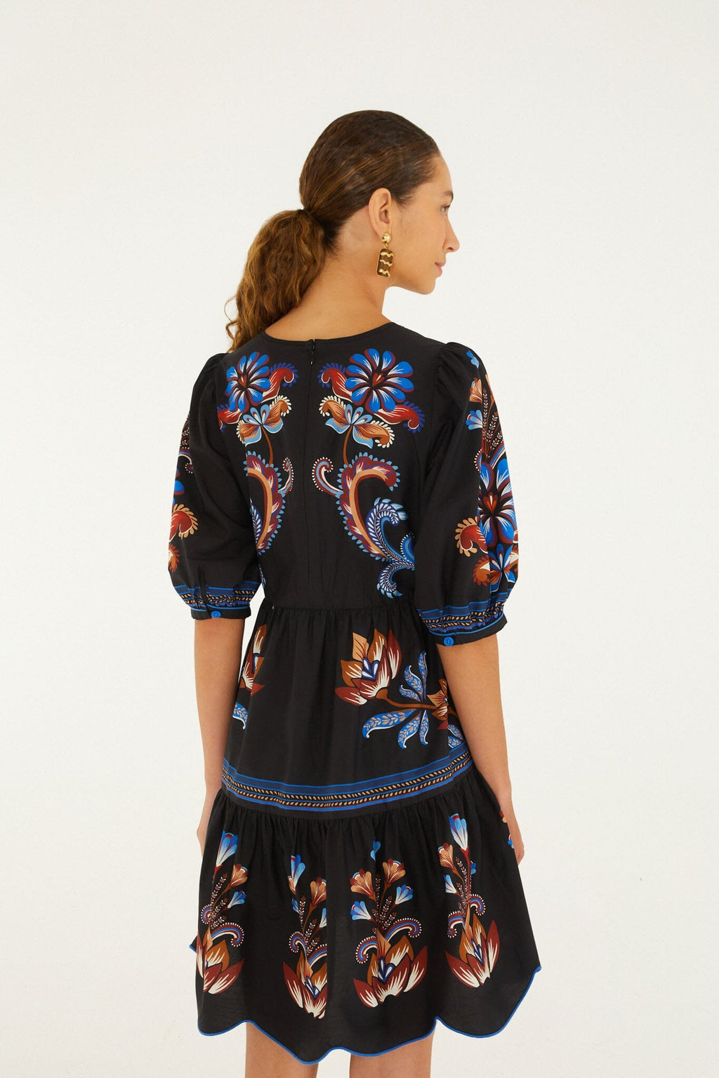 Energy Floral Ruffled Hem Mini Dress