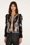 Fantasy Embroidered Long Sleeve Blouse
