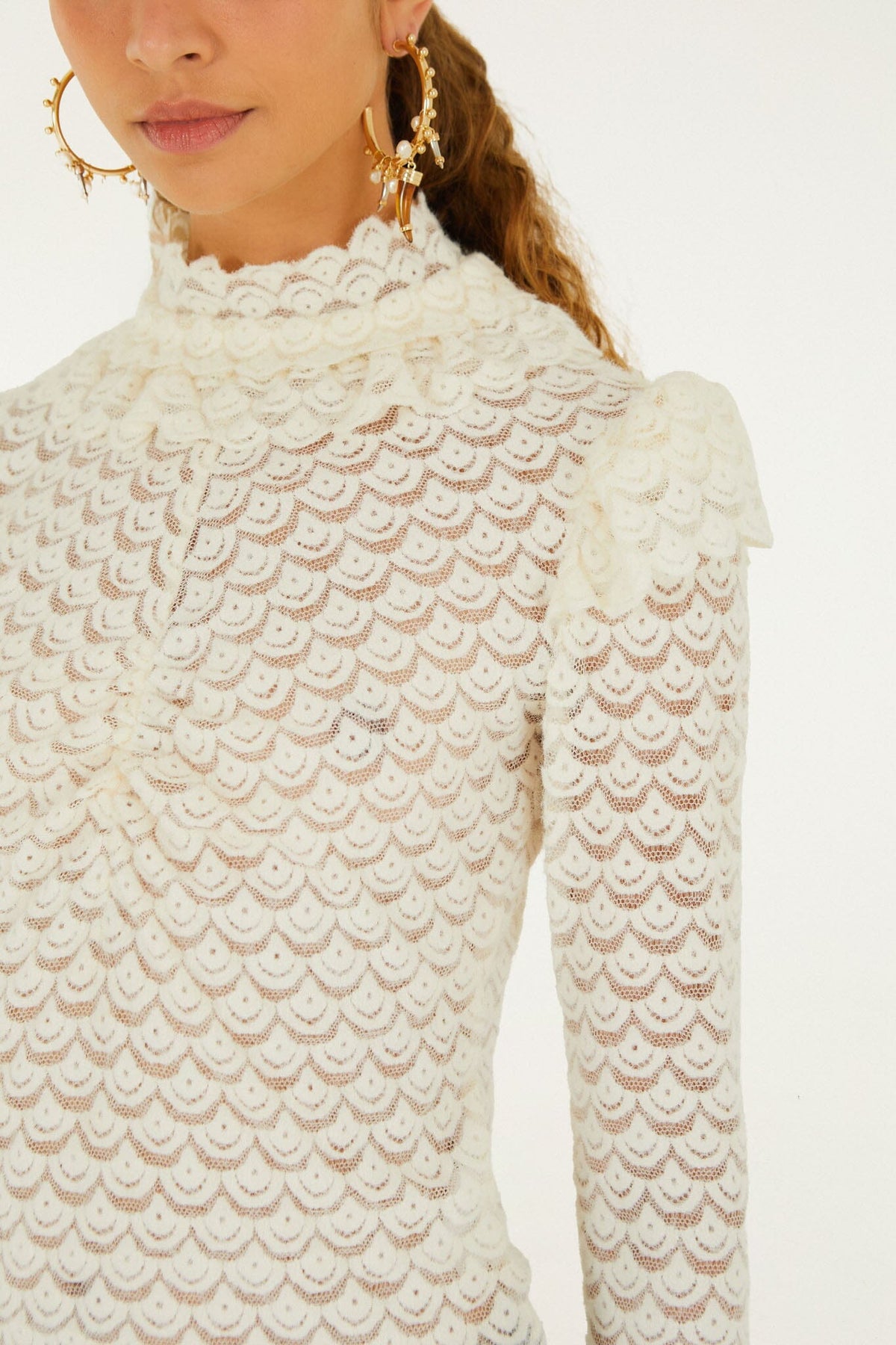 Lace Long Sleeve Blouse