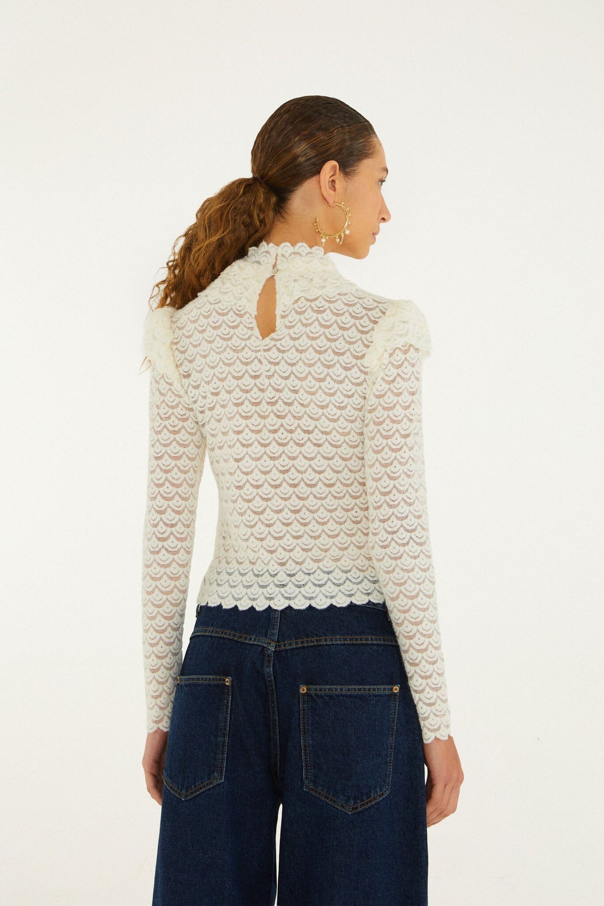 Lace Long Sleeve Blouse