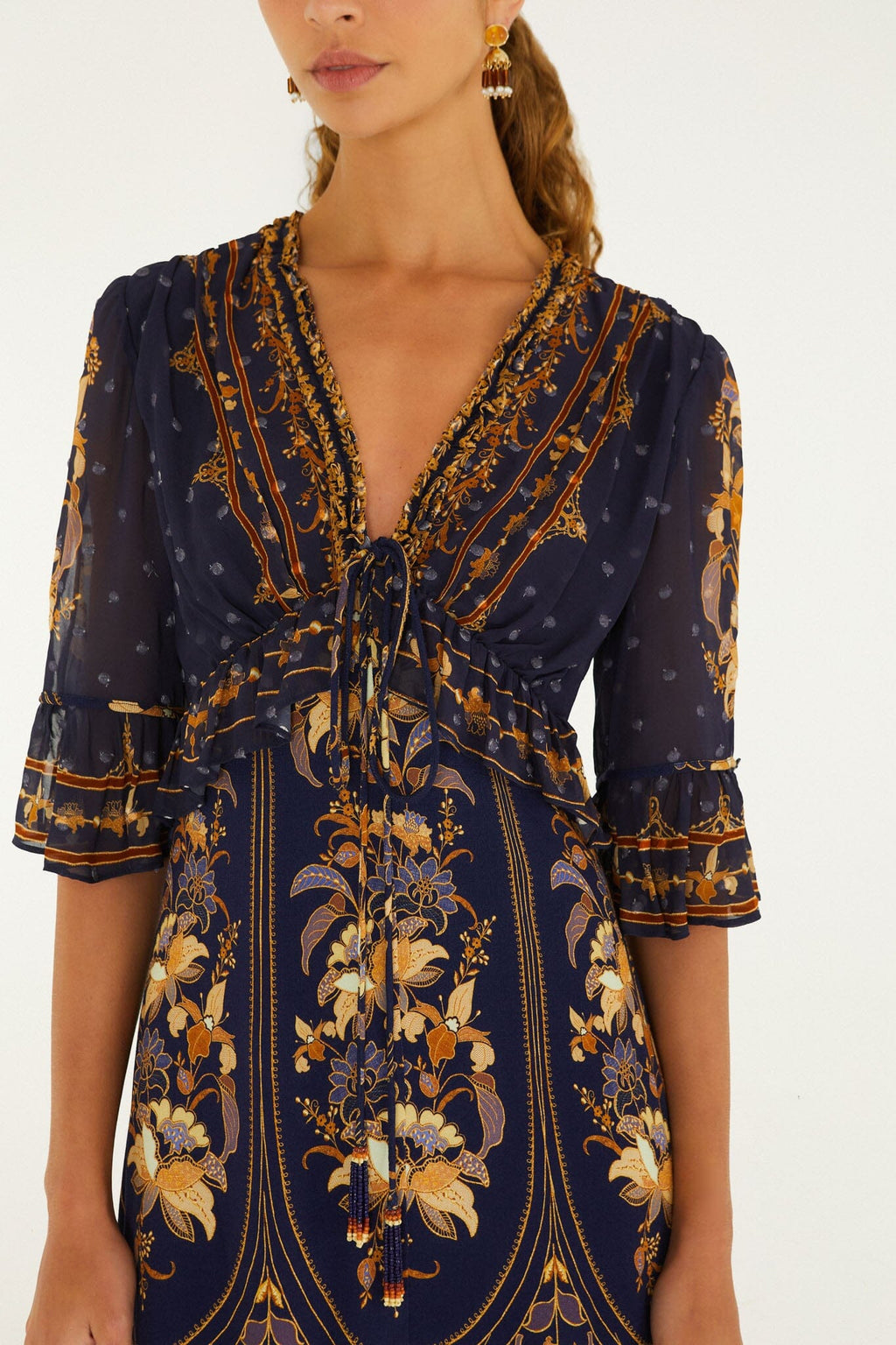 Liz Ruffled Short Sleeve Mini Dress
