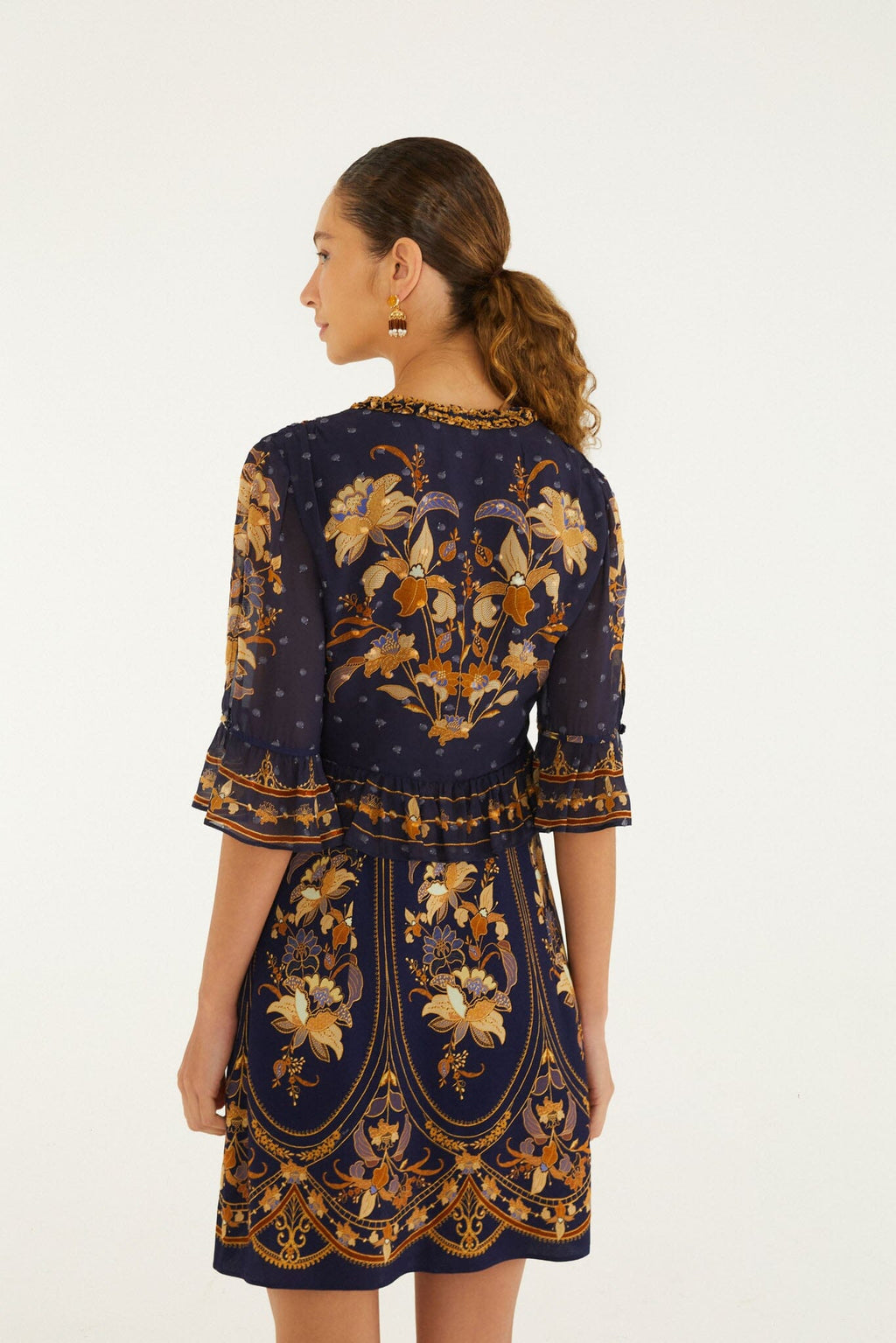 Liz Ruffled Short Sleeve Mini Dress