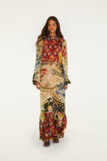 Mixed Lunar Boho Long Sleeve Maxi Dress