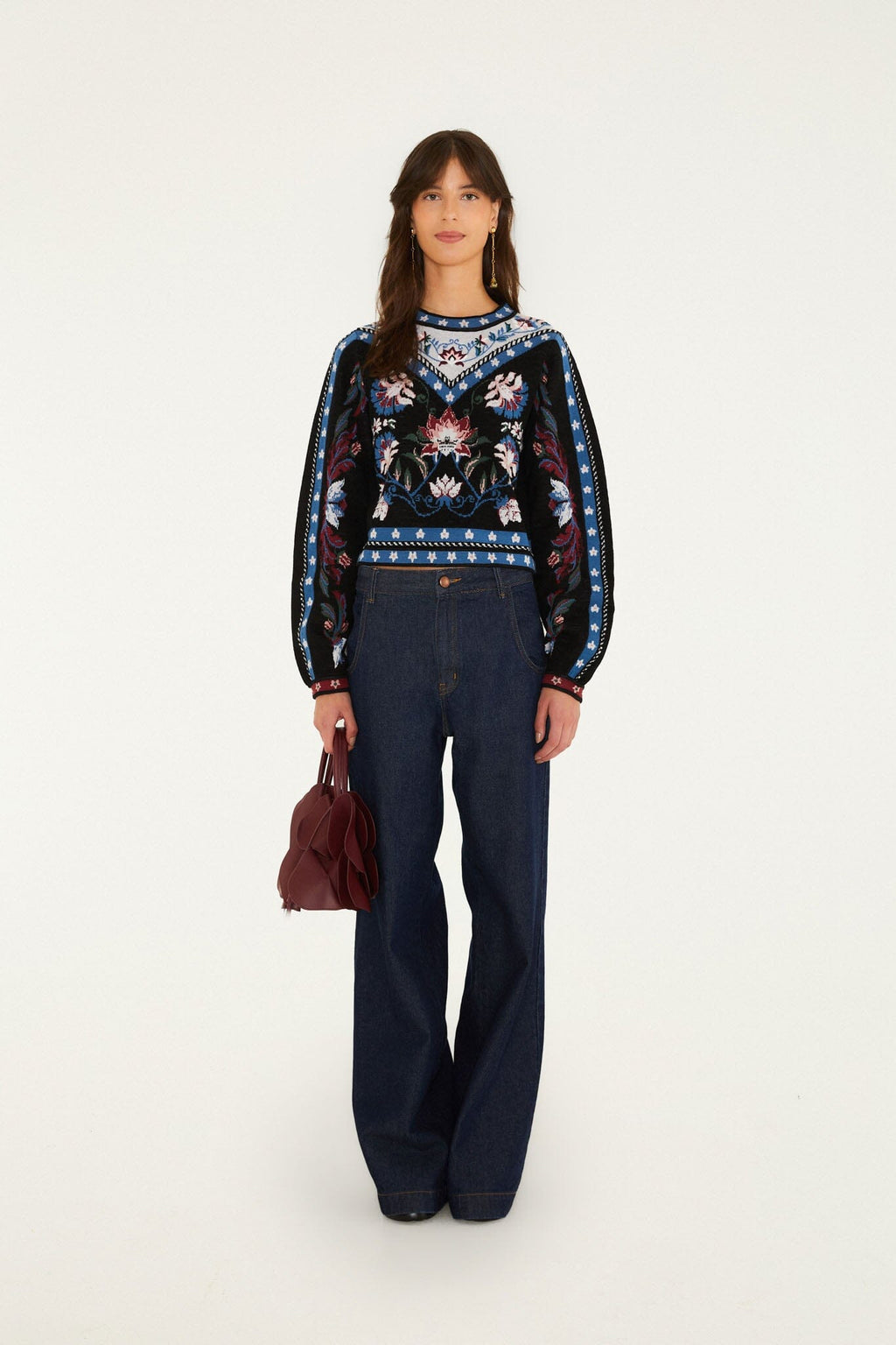 Natalia Crew Neck Knit Sweater
