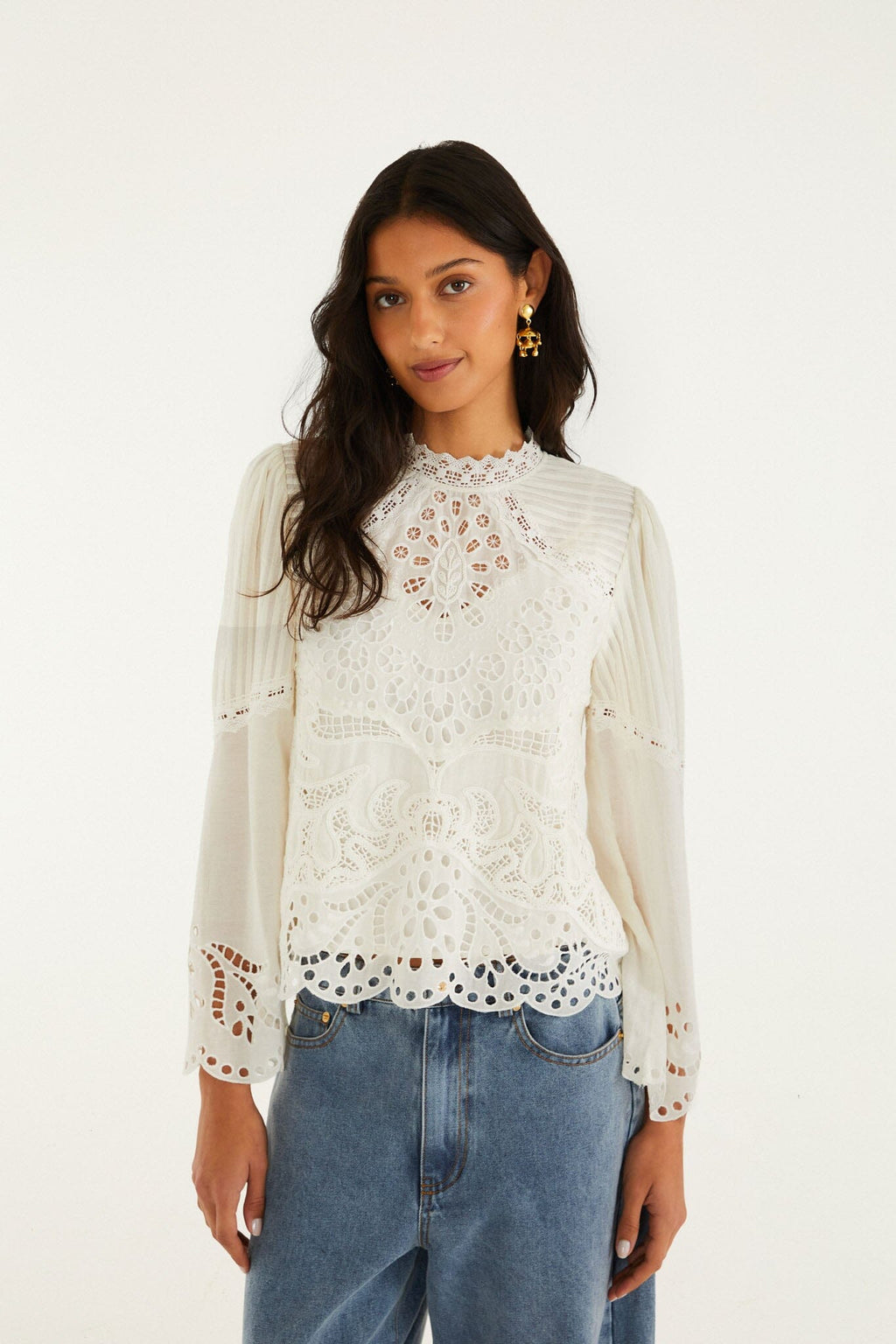 Off-White Richelieu Long Sleeve Blouse