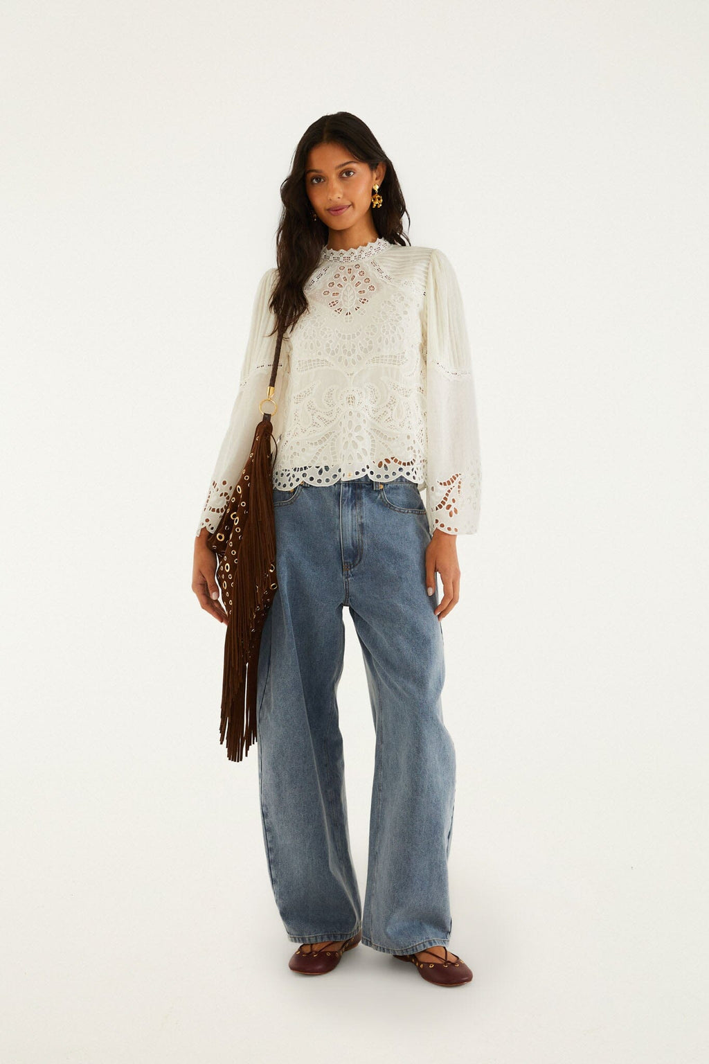 Off-White Richelieu Long Sleeve Blouse