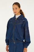 Richelieu Heart Full Zipper Denim Jacket