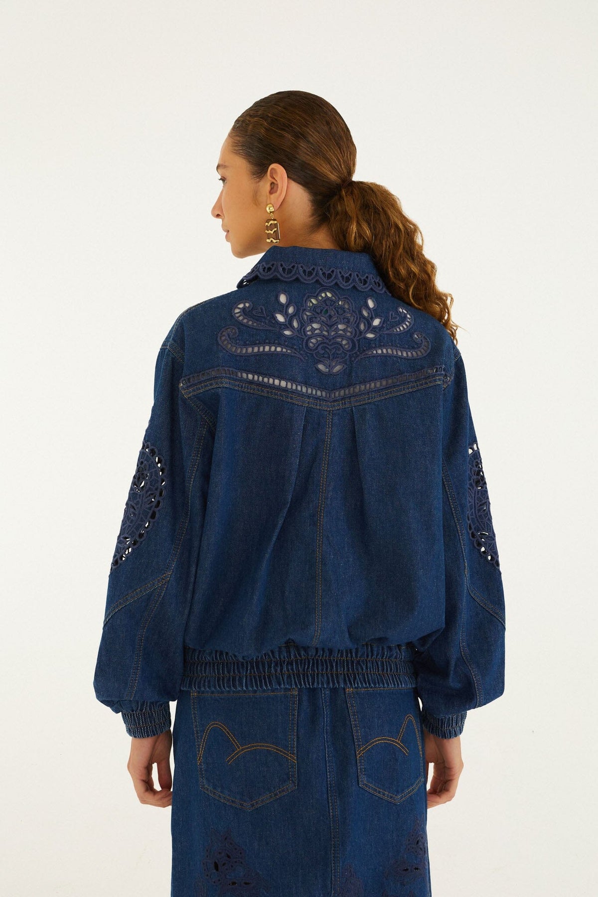 Richelieu Heart Full Zipper Denim Jacket