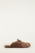 Shearling Snake Mule