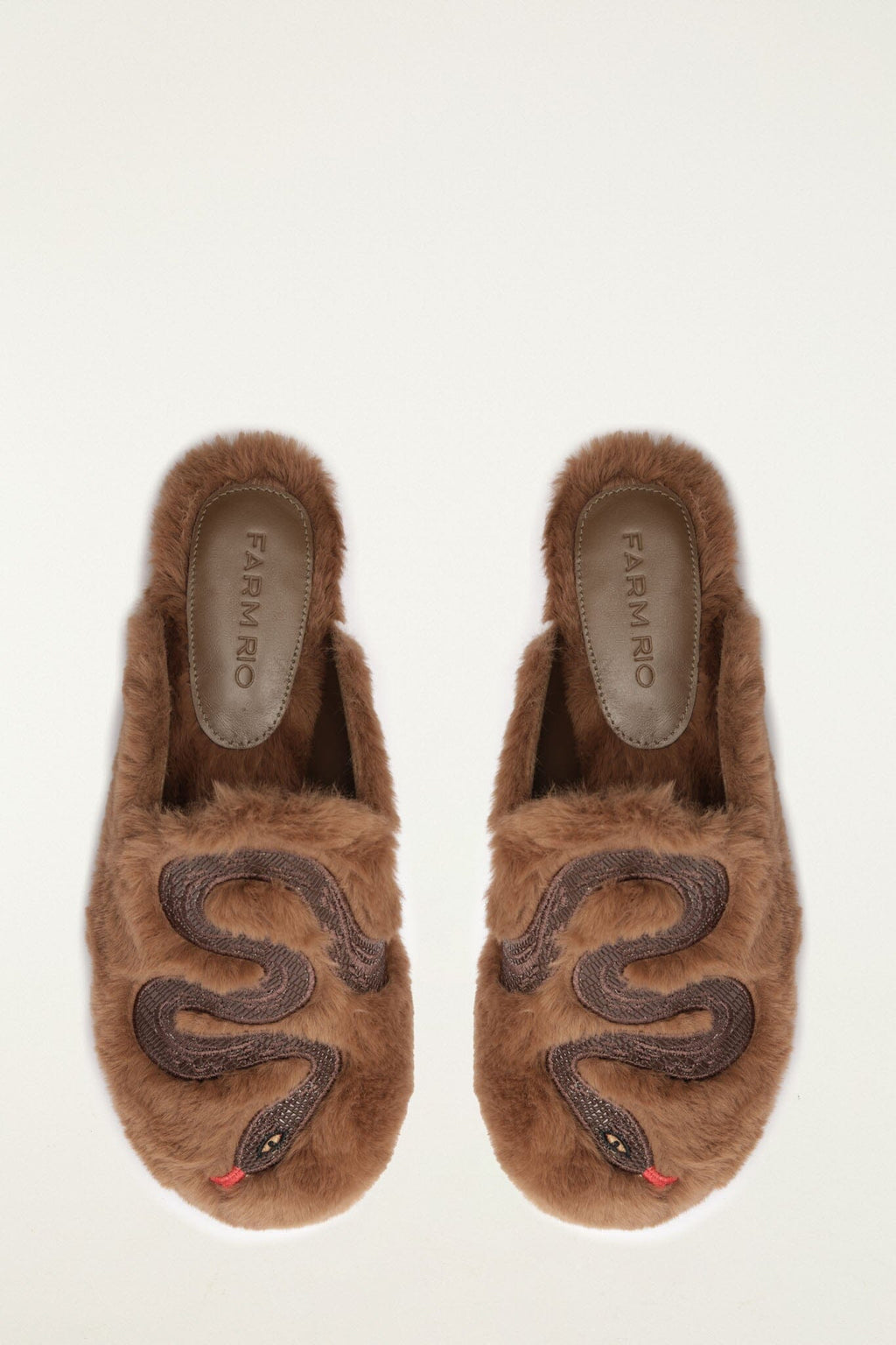 Shearling Snake Mule