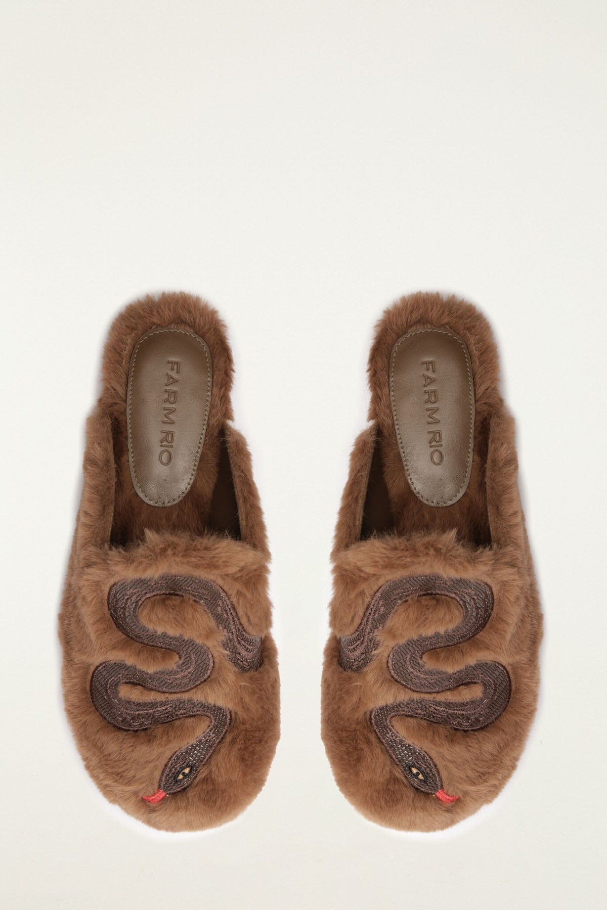 Shearling Snake Mule