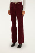 Studded Corduroy Velvet Trousers