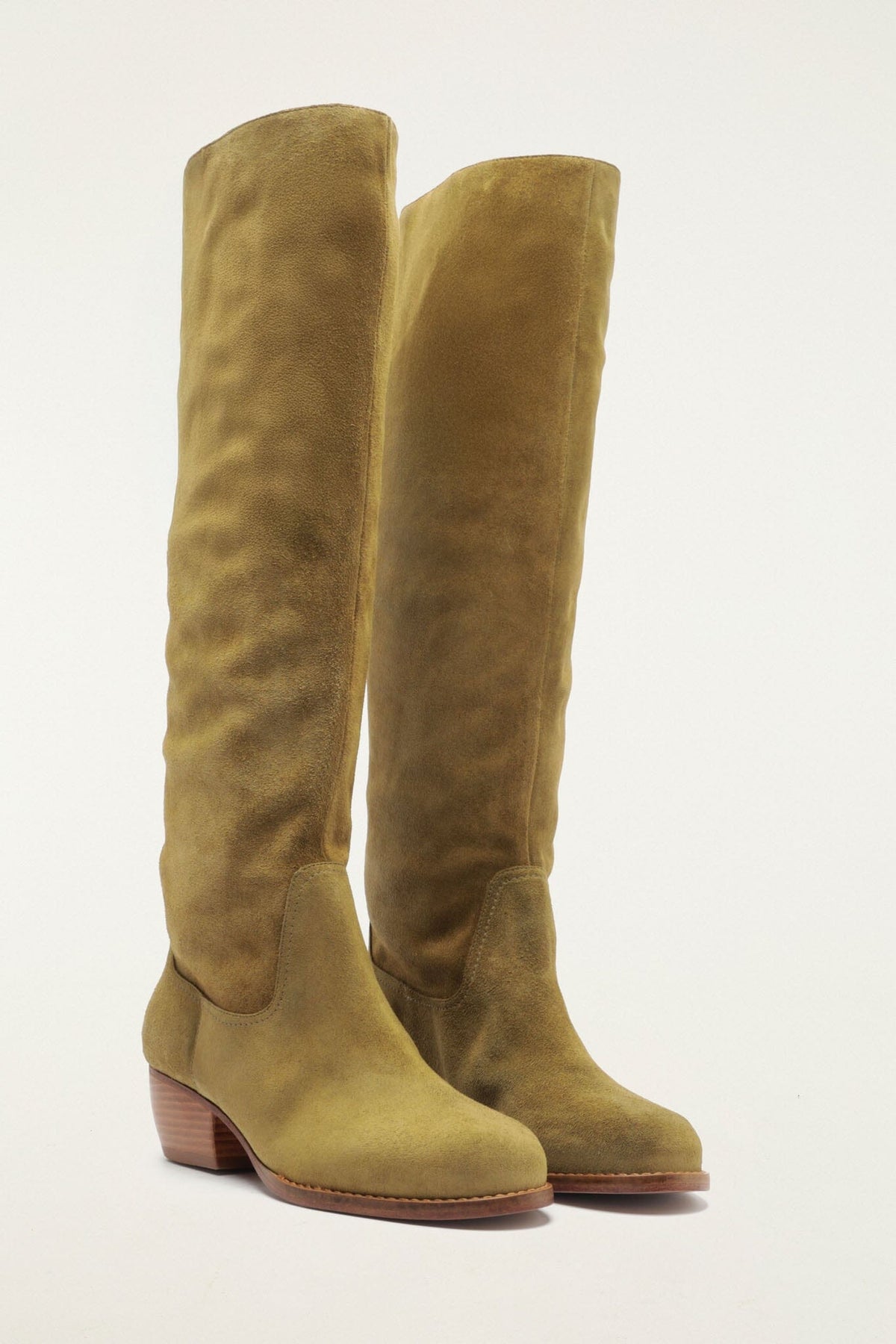 Suede Riding Boot