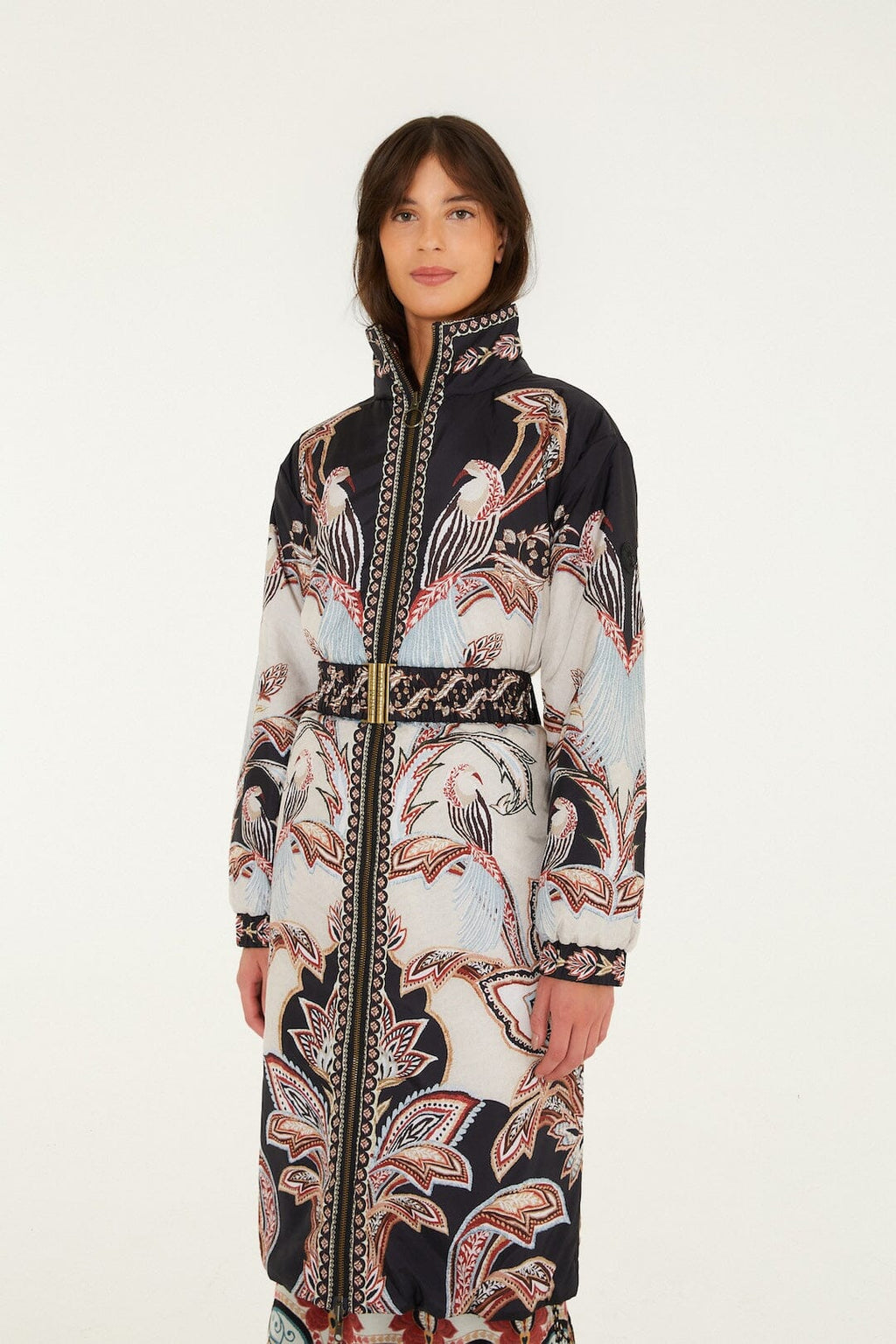 Tapestry Dream Reversible Midi Puffer Jacket