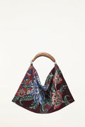 Velvet Wood Handle Small Scarf Bag