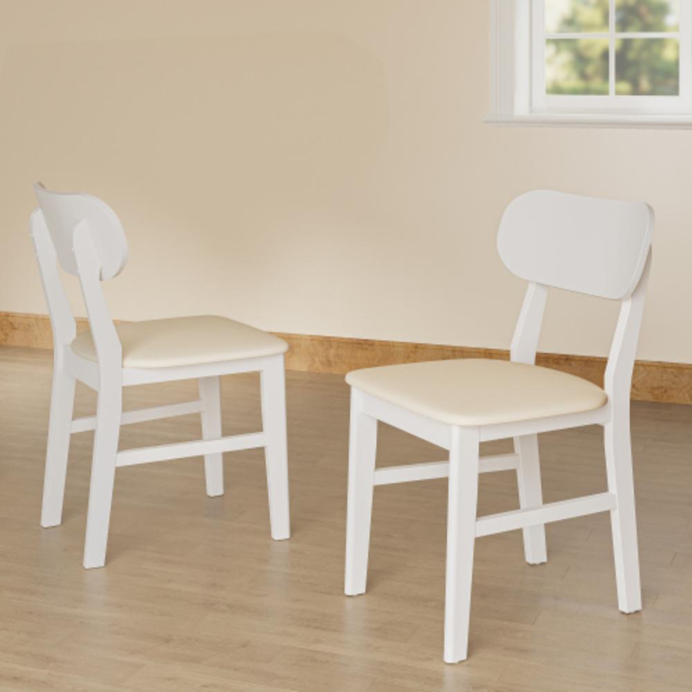 Farmhouse Upholstered Dining Chairs Set of 2
