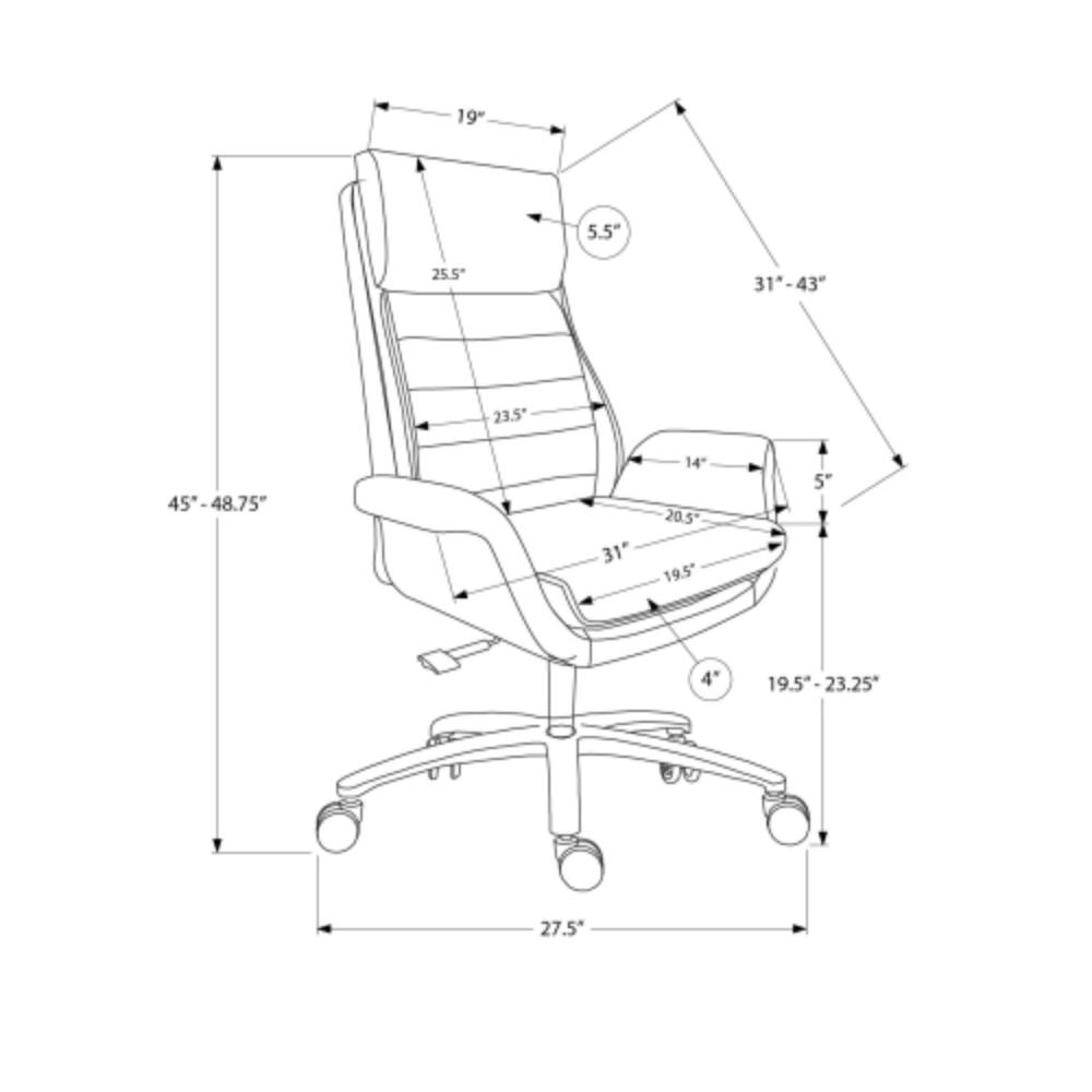 PU Leather Office Chair with Chrome Metal Base