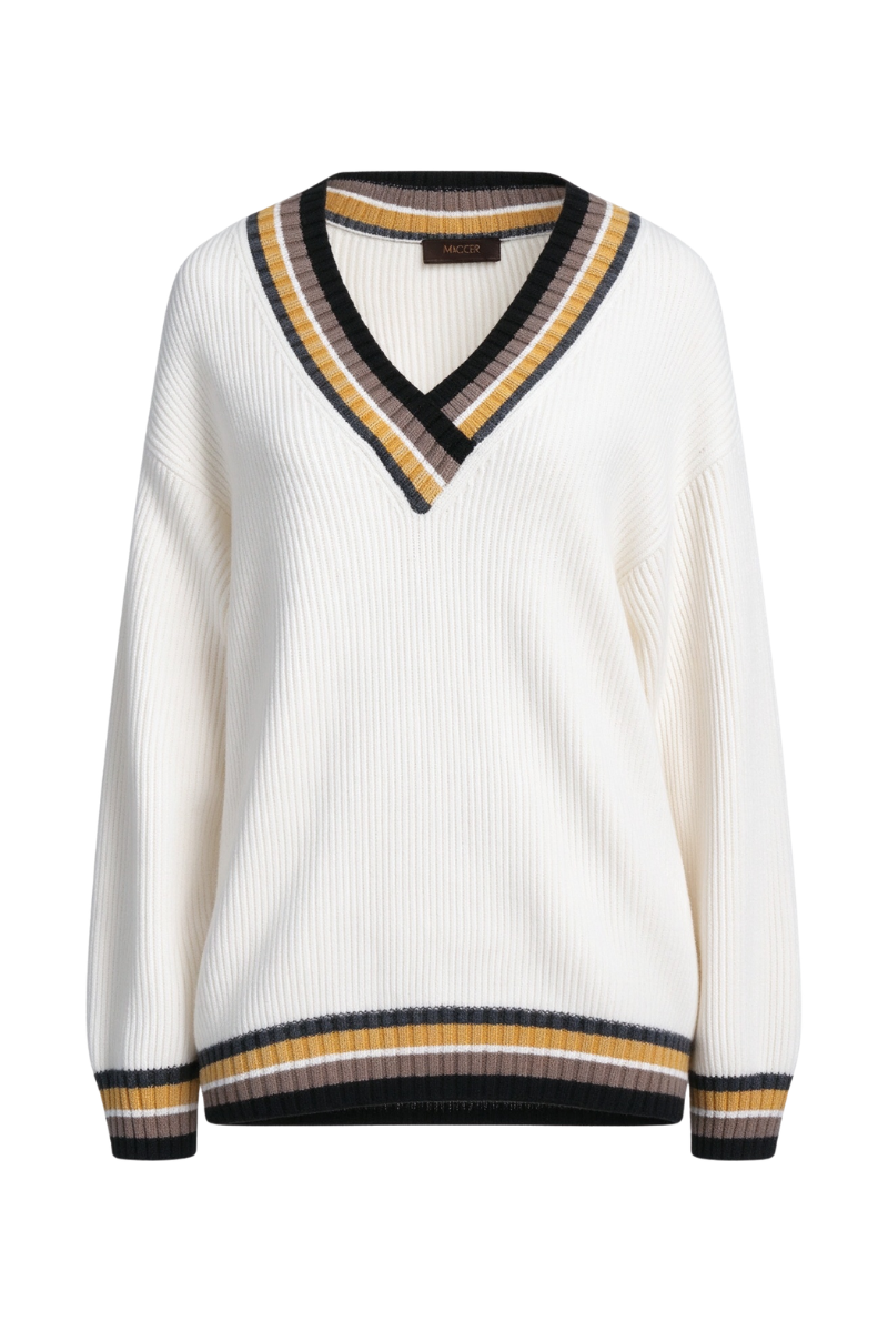 Moorer Beatrixcsn Sweater Bianco