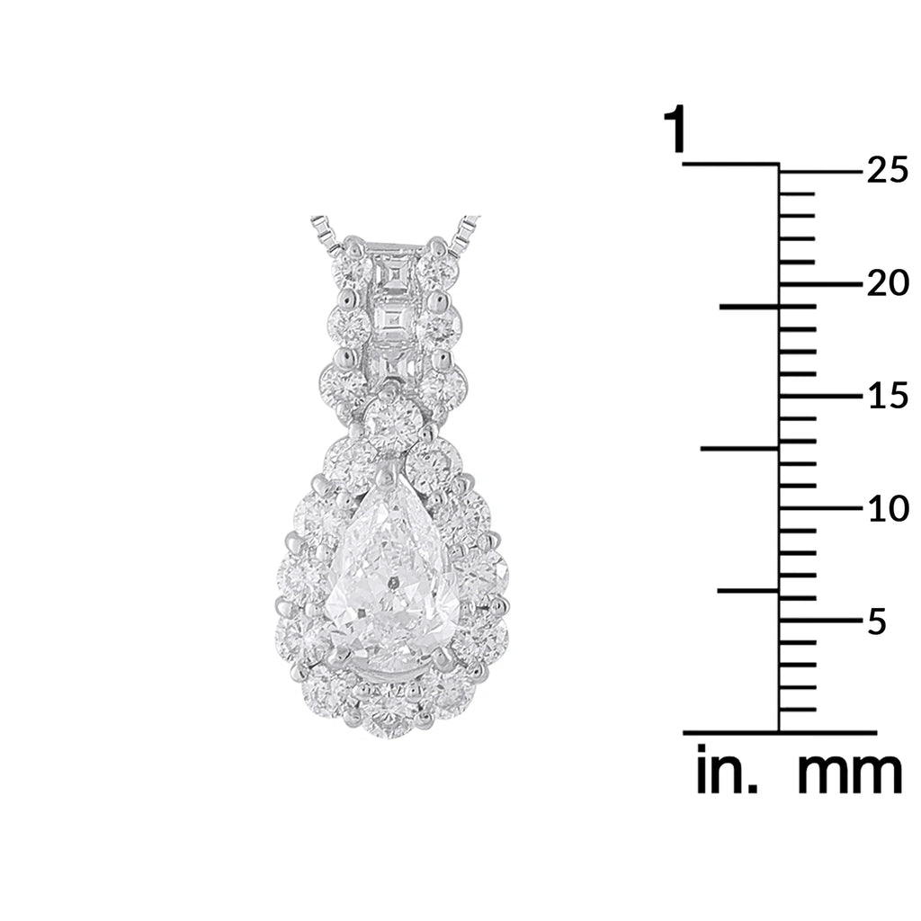 LB Exclusive Platinum 1.98ct Diamond Pendant Necklace MF01-071426