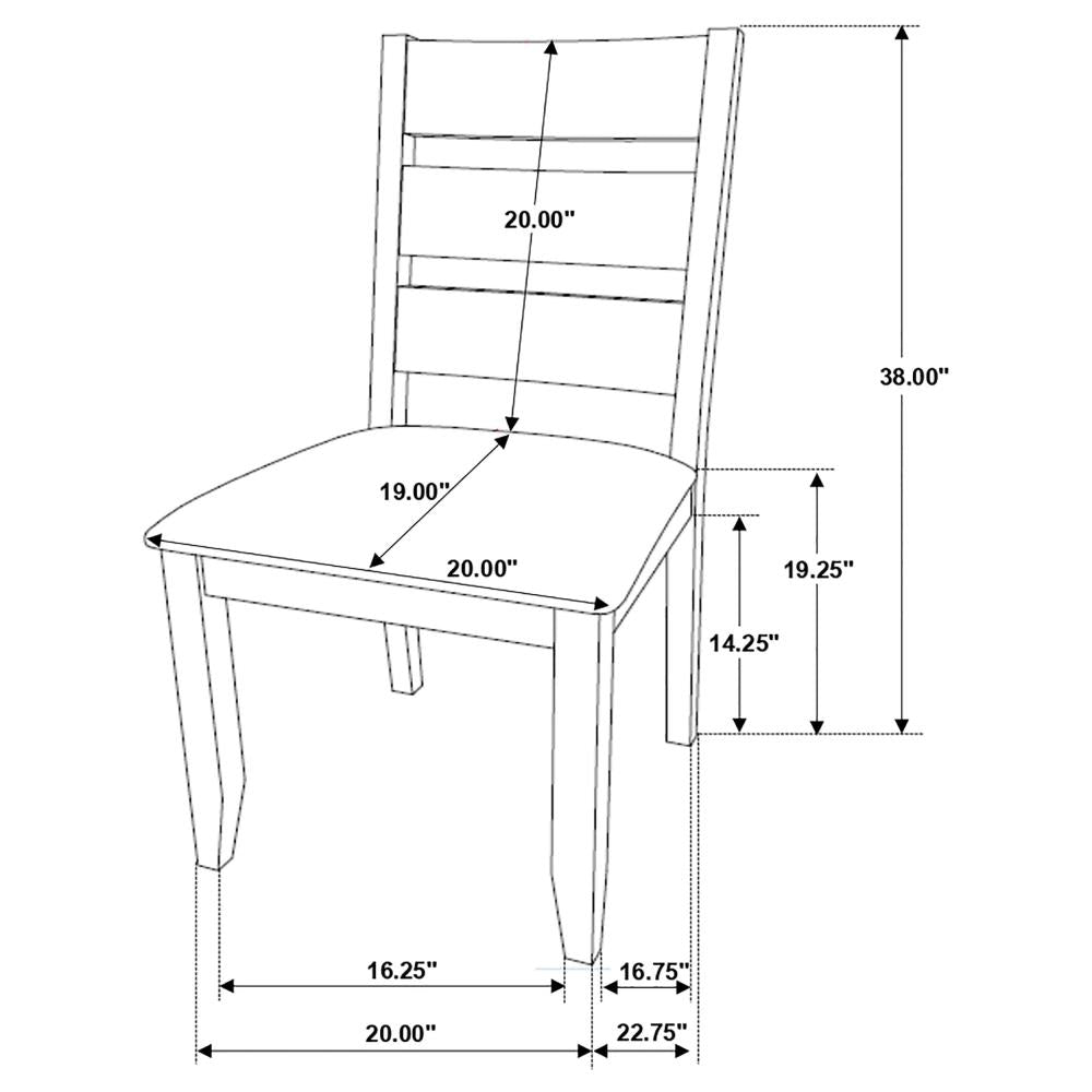 Farmhouse Dining Chairs with Vertical Slat Backrests and Durable Wooden Frames
