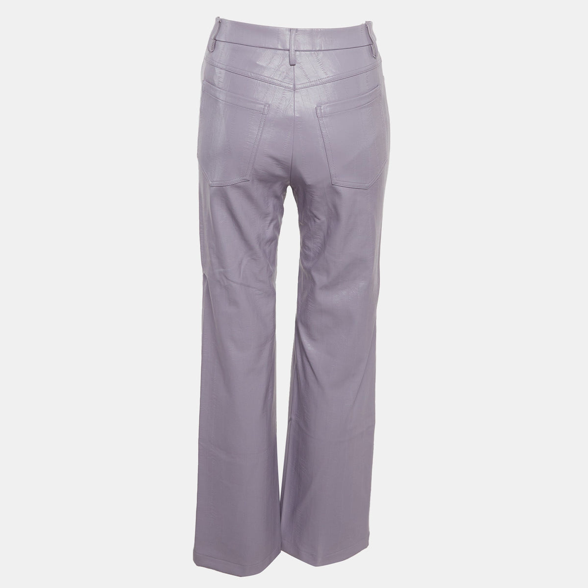 Rotate Birger Christensen Purple Leather High Waist Rotie Pants