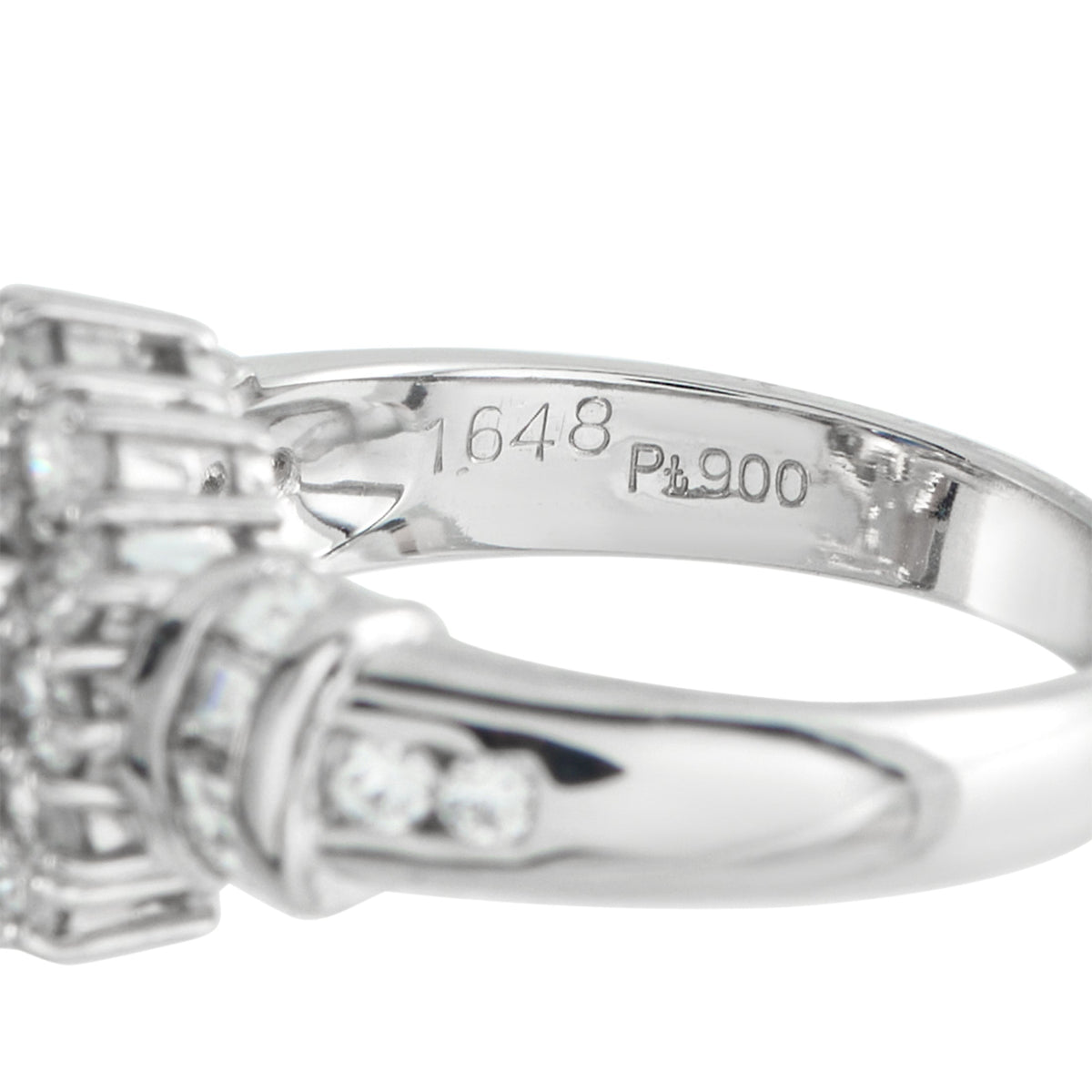 LB Exclusive Platinum 1.64ct Diamond and Sapphire Ring #5437