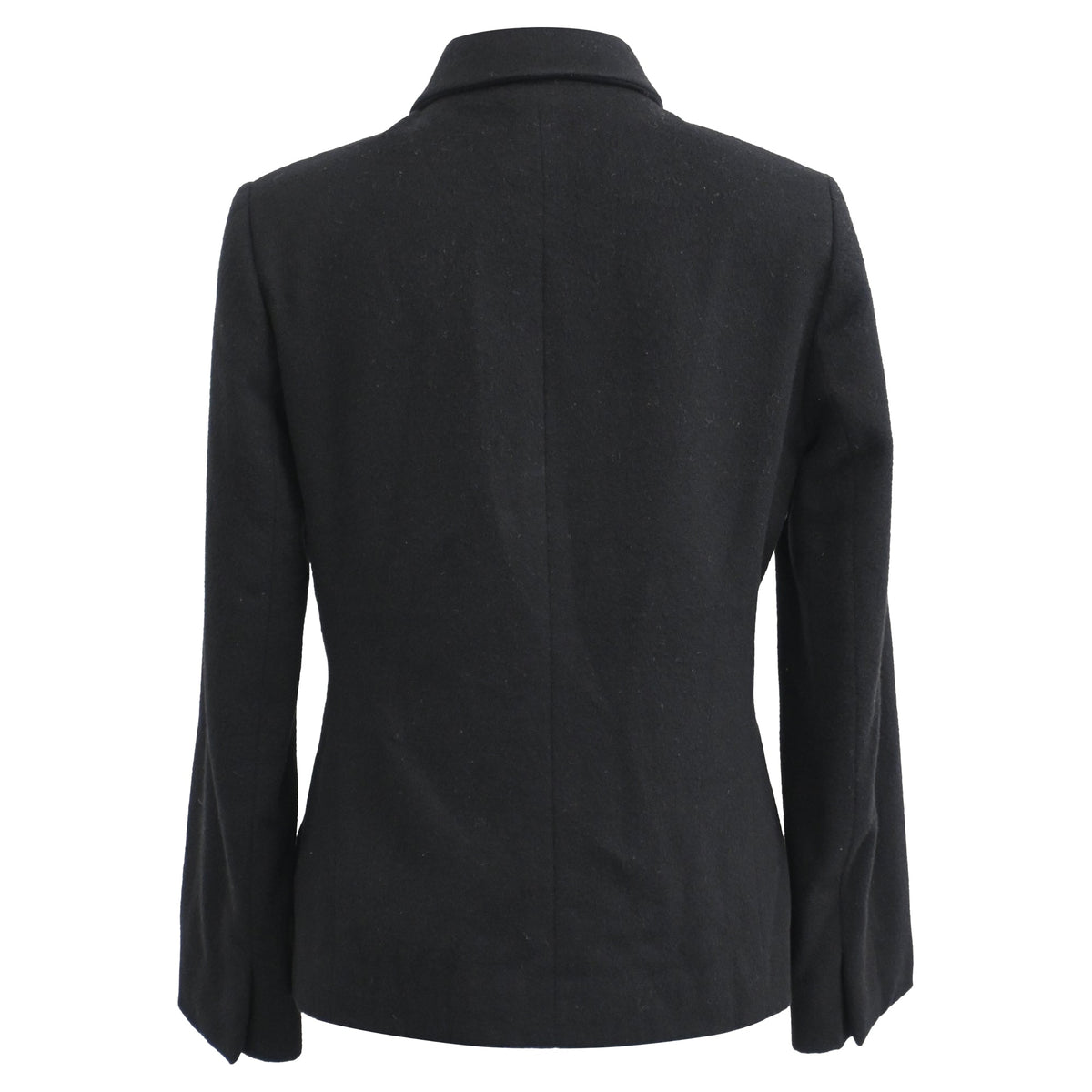 Jil Sander Collared Jacket in Black Cashmere