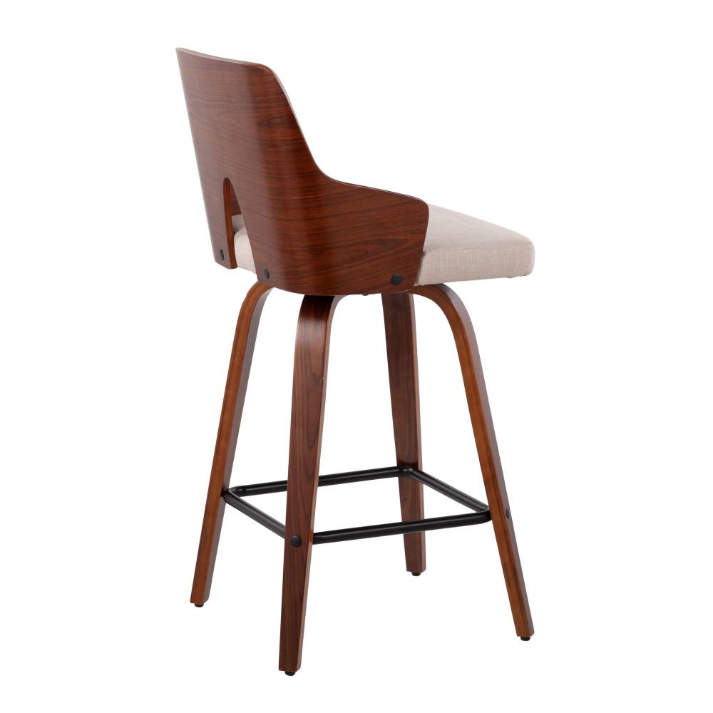 Mid-Century Fabric Counter Stools