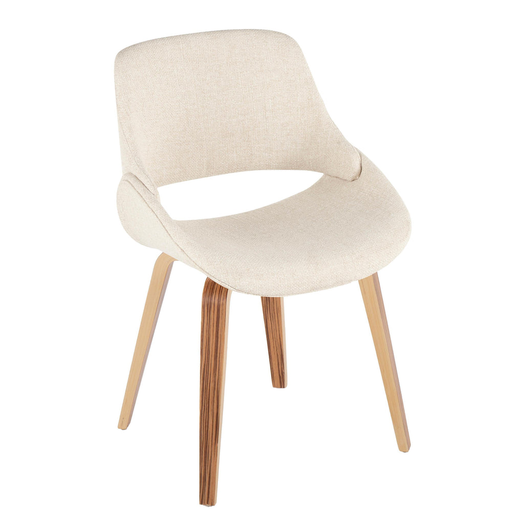Mid-Century Modern Upholstered Dining Chairs Set of 2