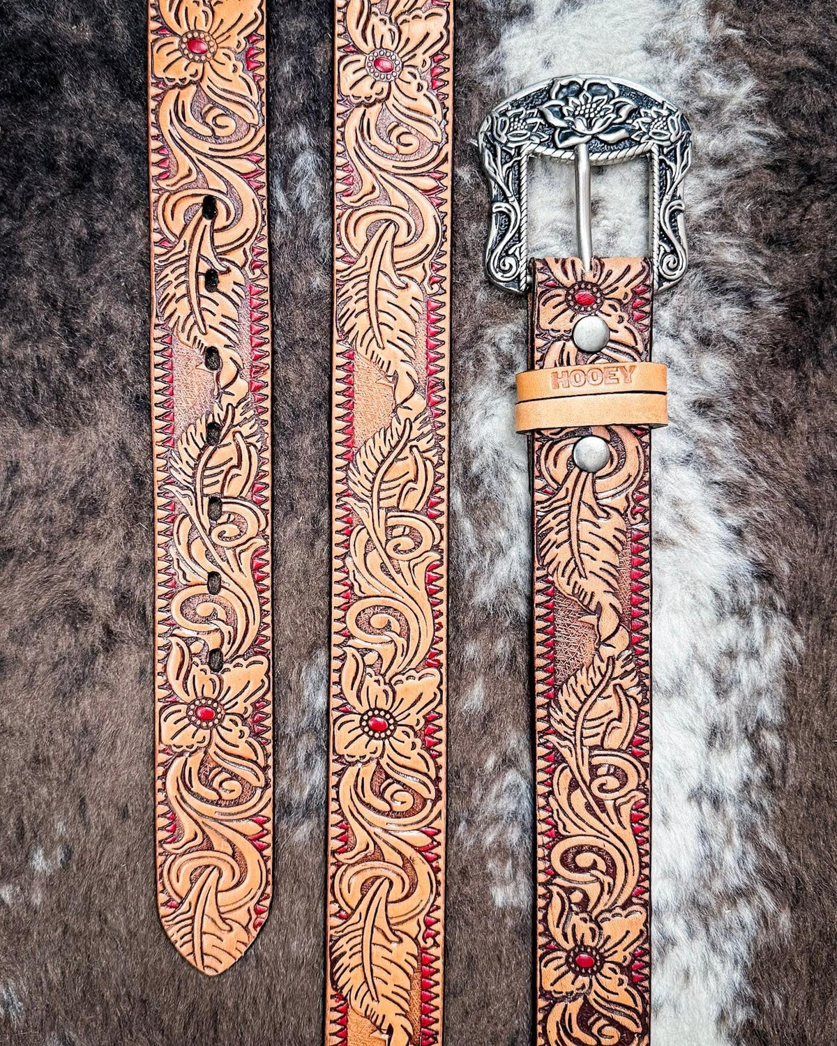 Flora Brown and Red Belt by Hooey