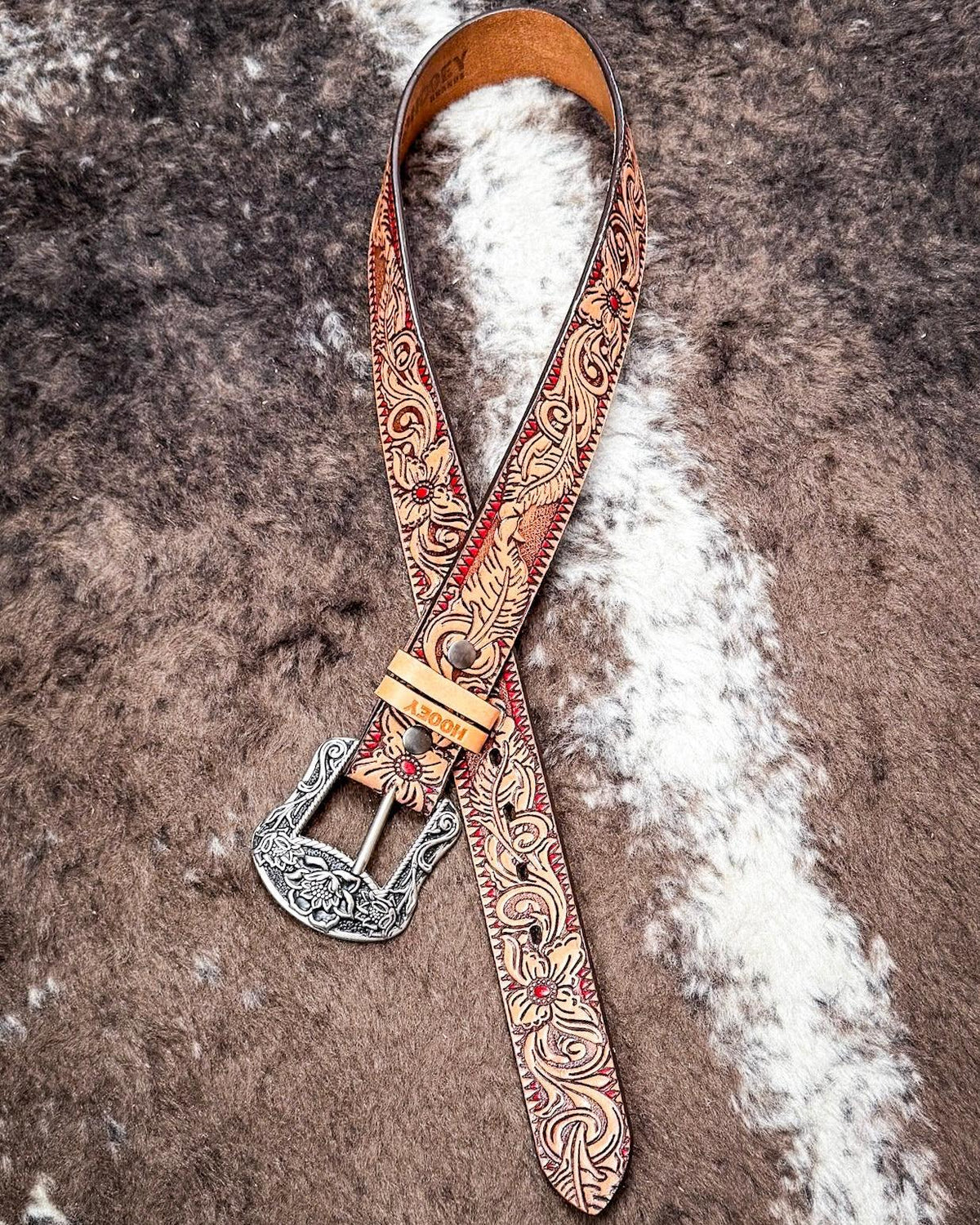 Flora Brown and Red Belt by Hooey