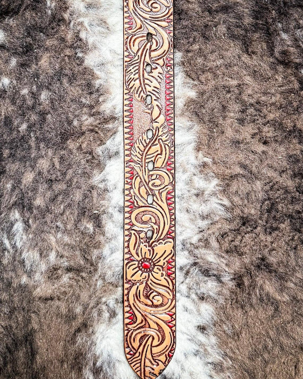 Flora Brown and Red Belt by Hooey