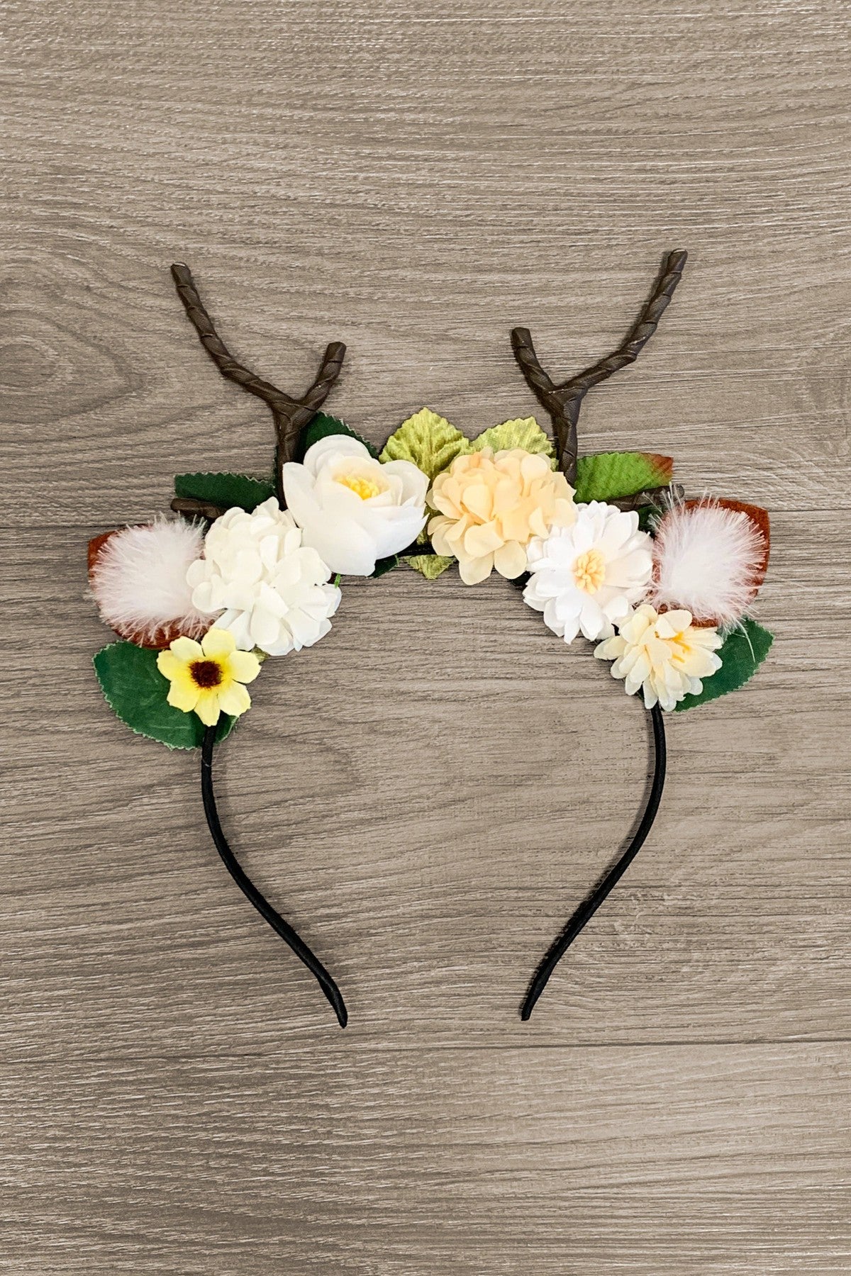 Deer Floral Antler Headband