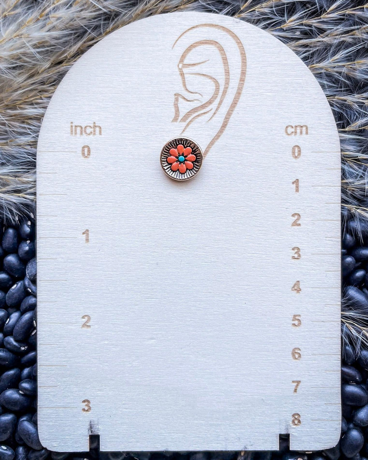 Flourish Flower Stud Fashion Earrings - Copper