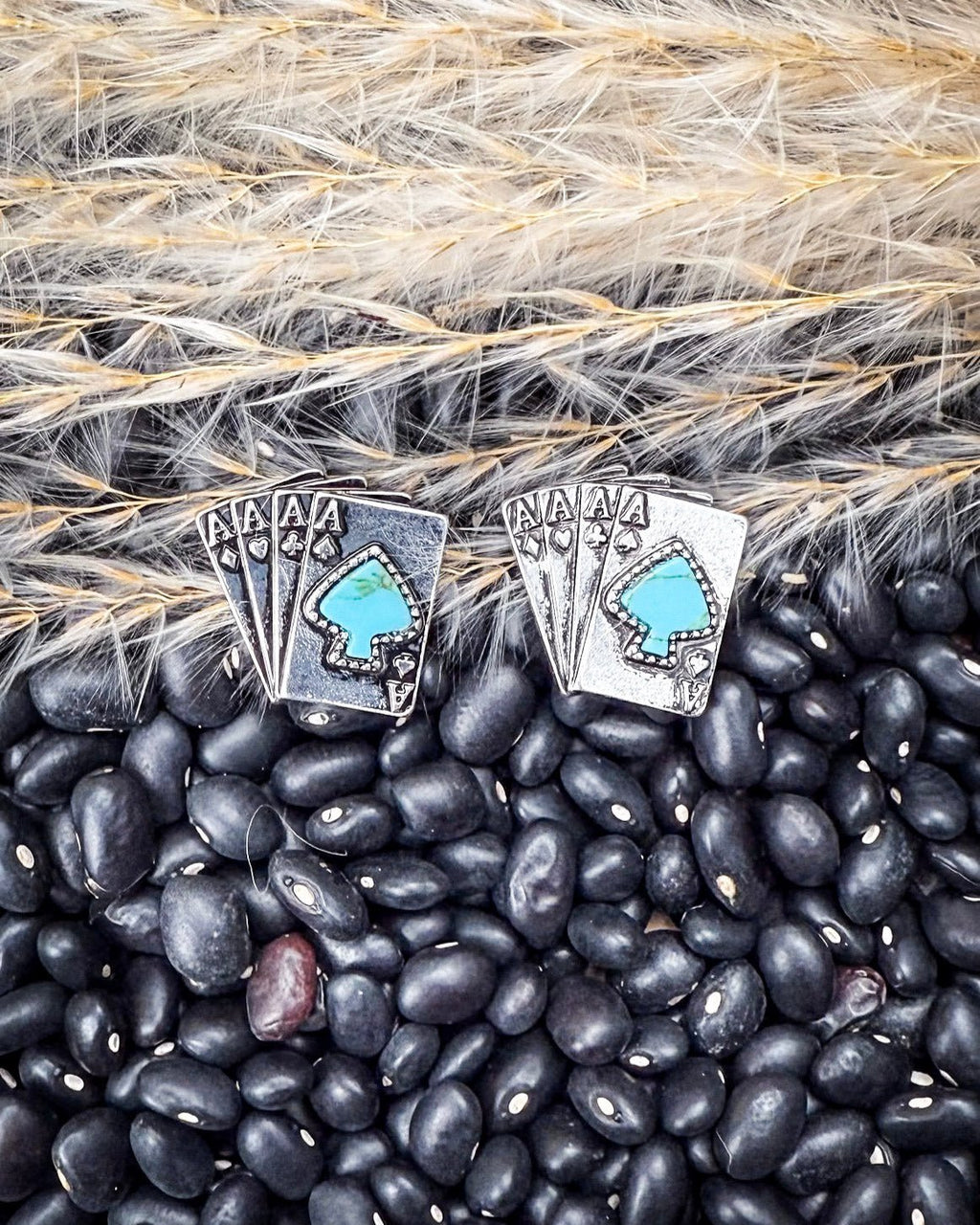 Four of a Kind Western Aces Fashion Stud Earrings