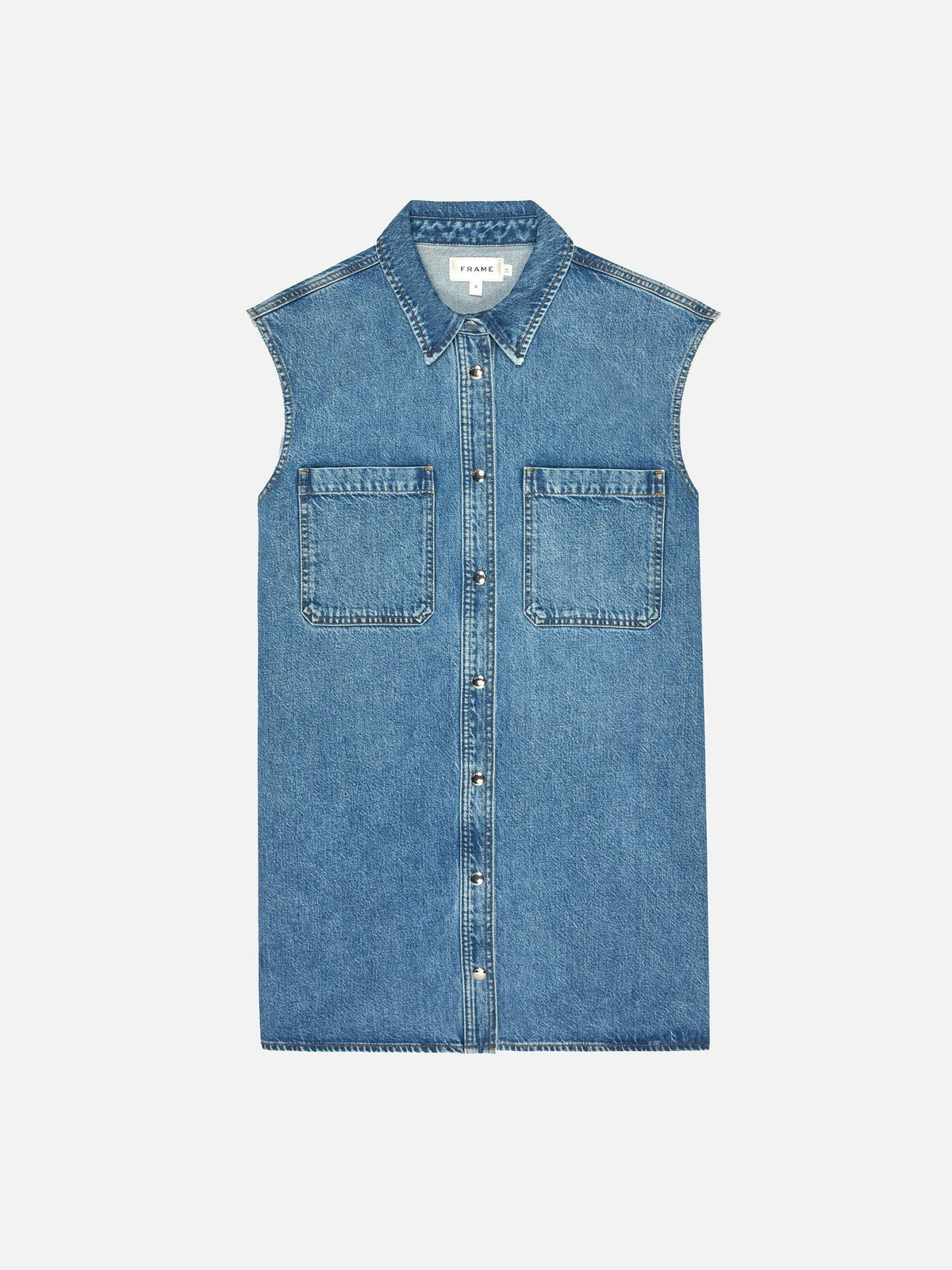Frame Sleeveless Shirt Dress
