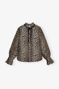 Ganni Chiffon Tie String Shirt