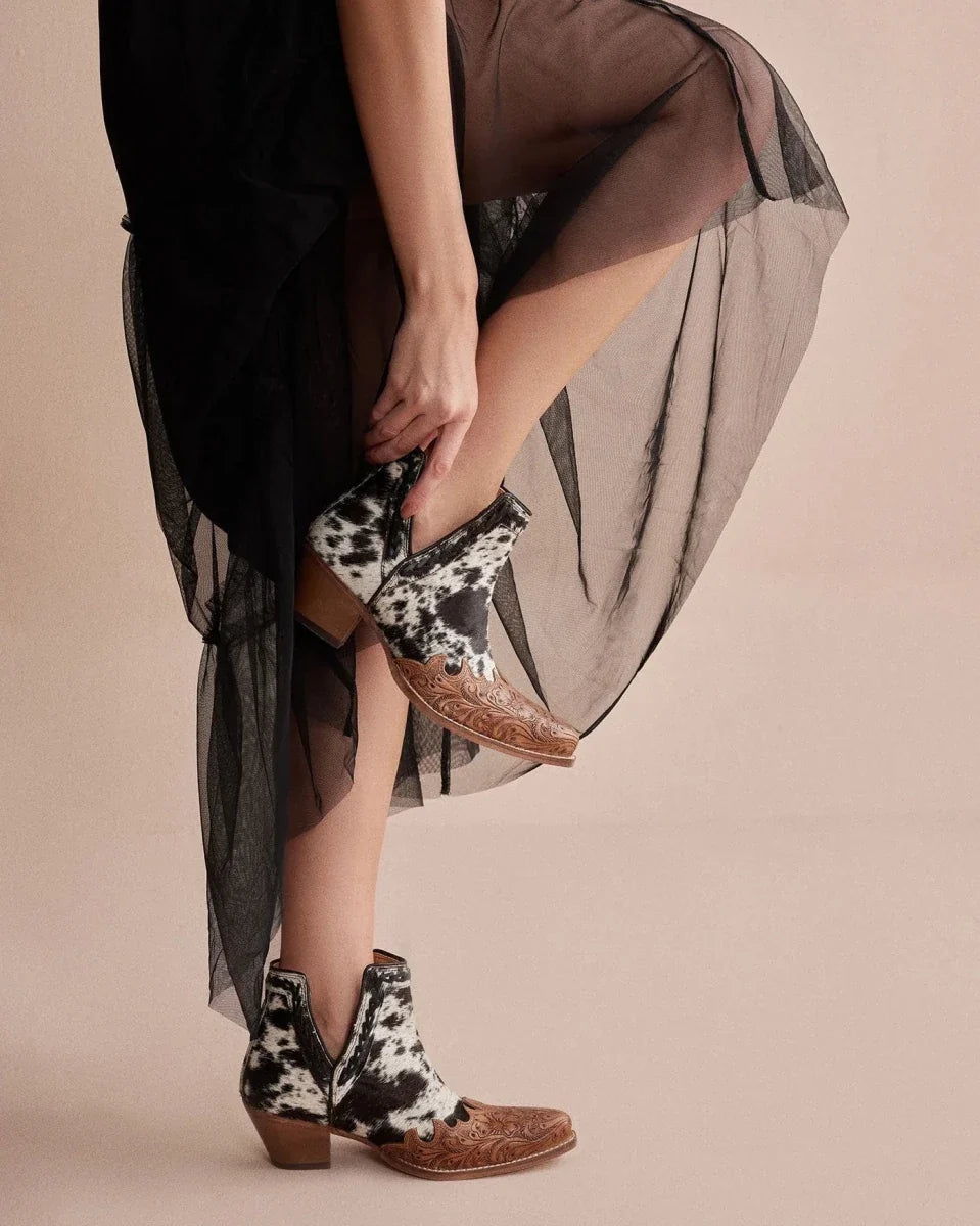 Georgina Hair-On Hide Booties by Myra Bag