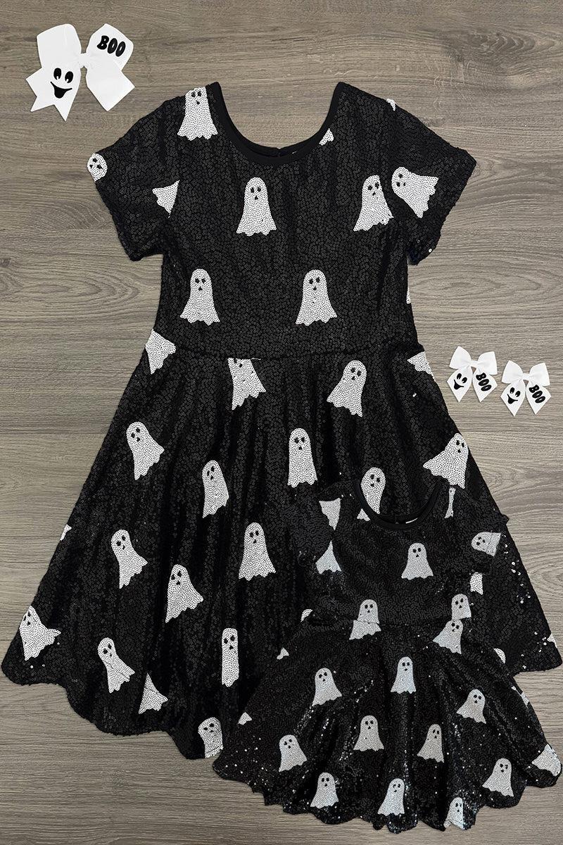 Mom & Me - Black Sequin Ghost Dress